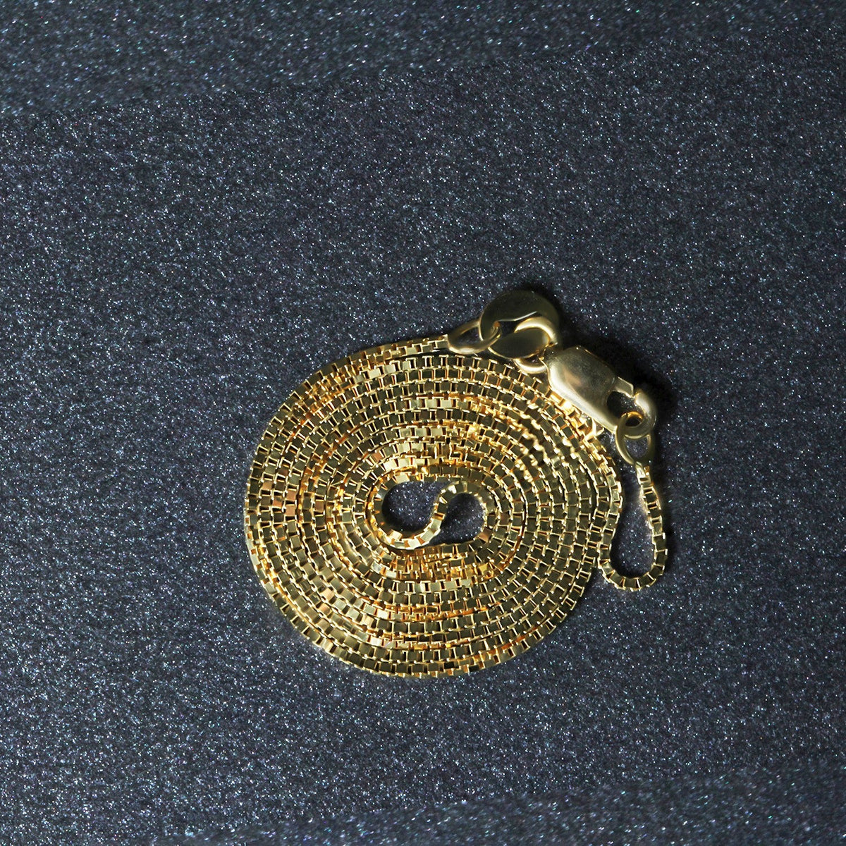 14k Yellow Gold Classic Box Chain (0.68 mm) - LinkagejewelrydesignLinkagejewelrydesign