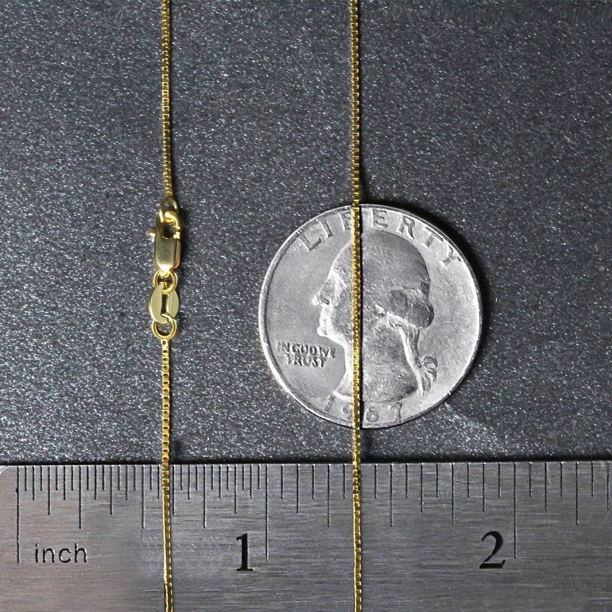 14k Yellow Gold Classic Box Chain (0.68 mm) - LinkagejewelrydesignLinkagejewelrydesign