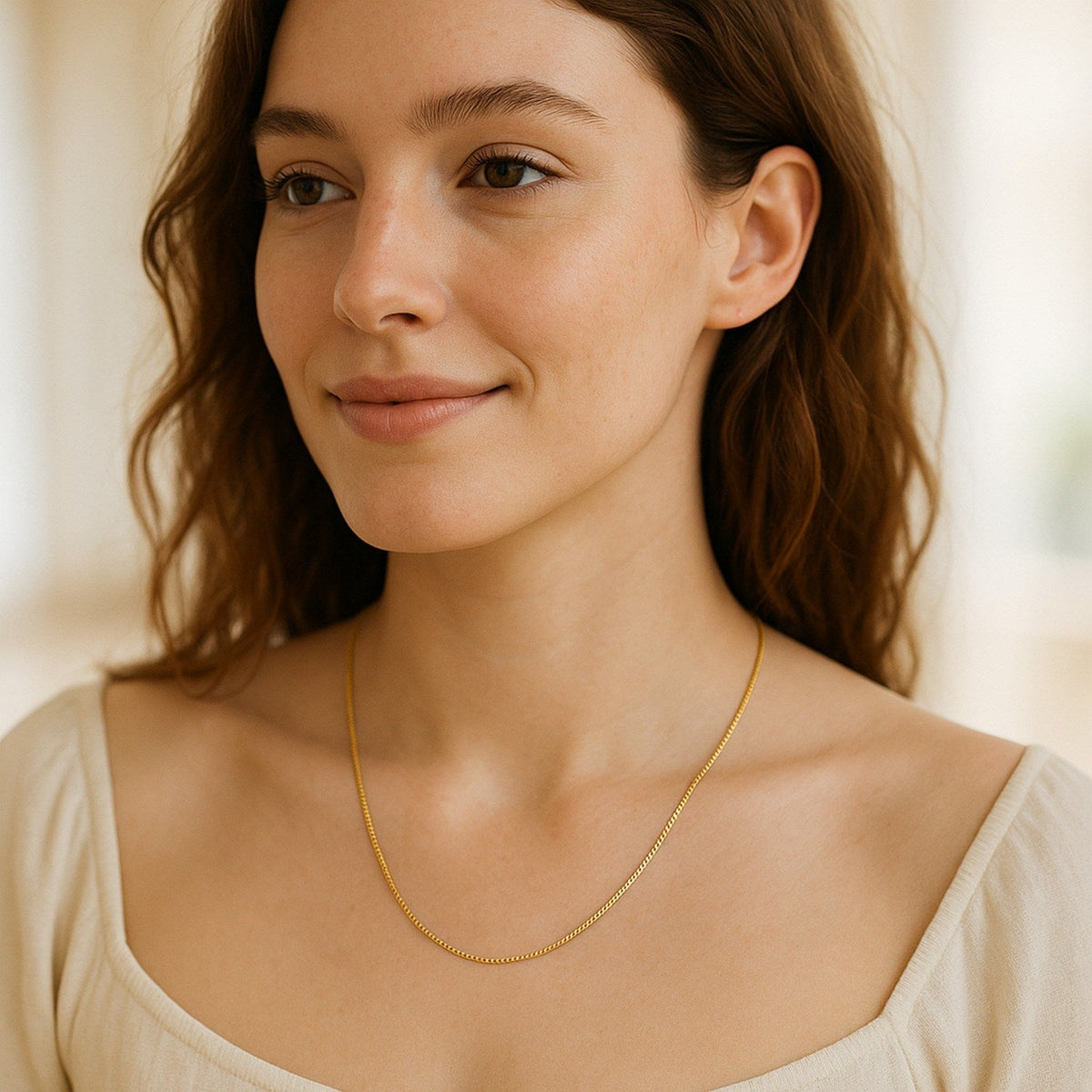 14k Yellow Gold Classic Box Chain (0.75 mm) - LinkagejewelrydesignLinkagejewelrydesign