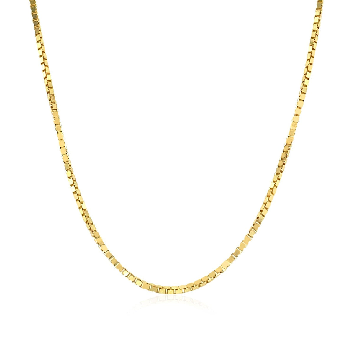 14k Yellow Gold Classic Box Chain (1.1 mm) - LinkagejewelrydesignLinkagejewelrydesign