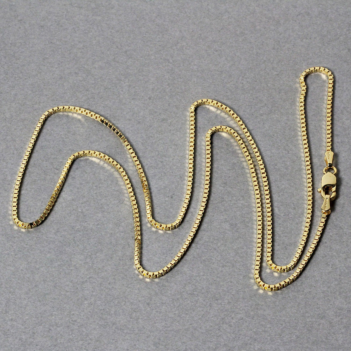 14k Yellow Gold Classic Box Chain (1.1 mm) - LinkagejewelrydesignLinkagejewelrydesign