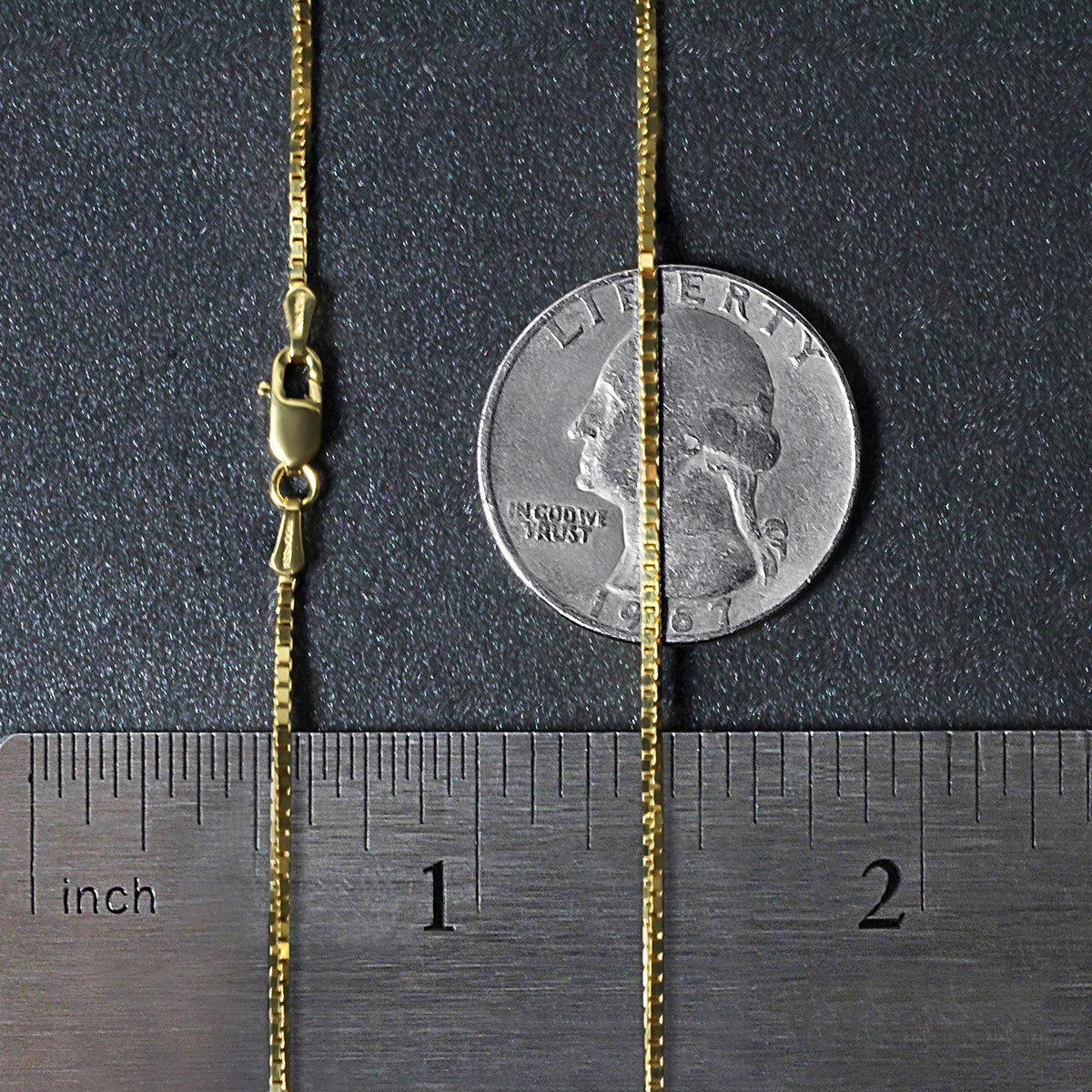 14k Yellow Gold Classic Box Chain (1.1 mm) - LinkagejewelrydesignLinkagejewelrydesign