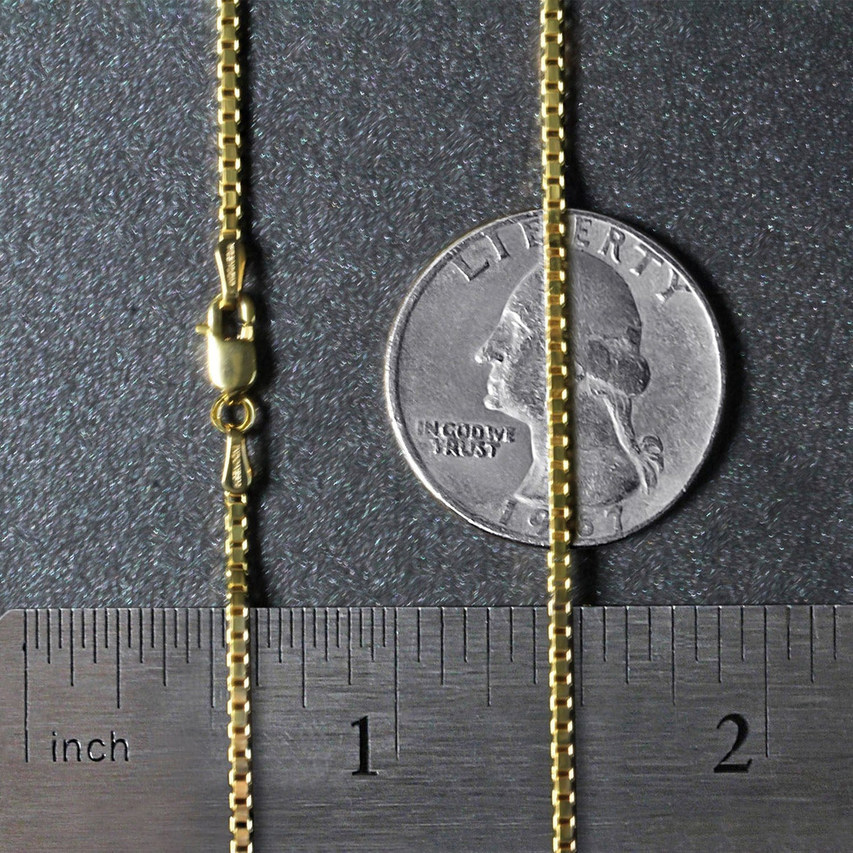 14K Yellow Gold Classic Box Chain (1.7 mm) - LinkagejewelrydesignLinkagejewelrydesign
