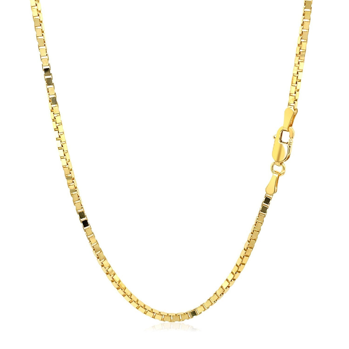 14K Yellow Gold Classic Box Chain (1.70 mm) - LinkagejewelrydesignLinkagejewelrydesign