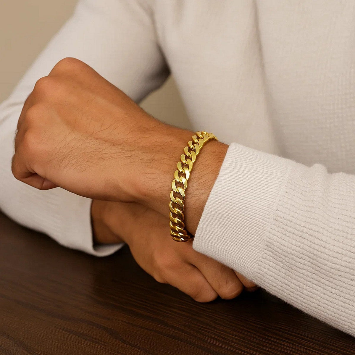 14k Yellow Gold Classic Miami Cuban Bracelet (10.10 mm) - LinkagejewelrydesignLinkagejewelrydesign