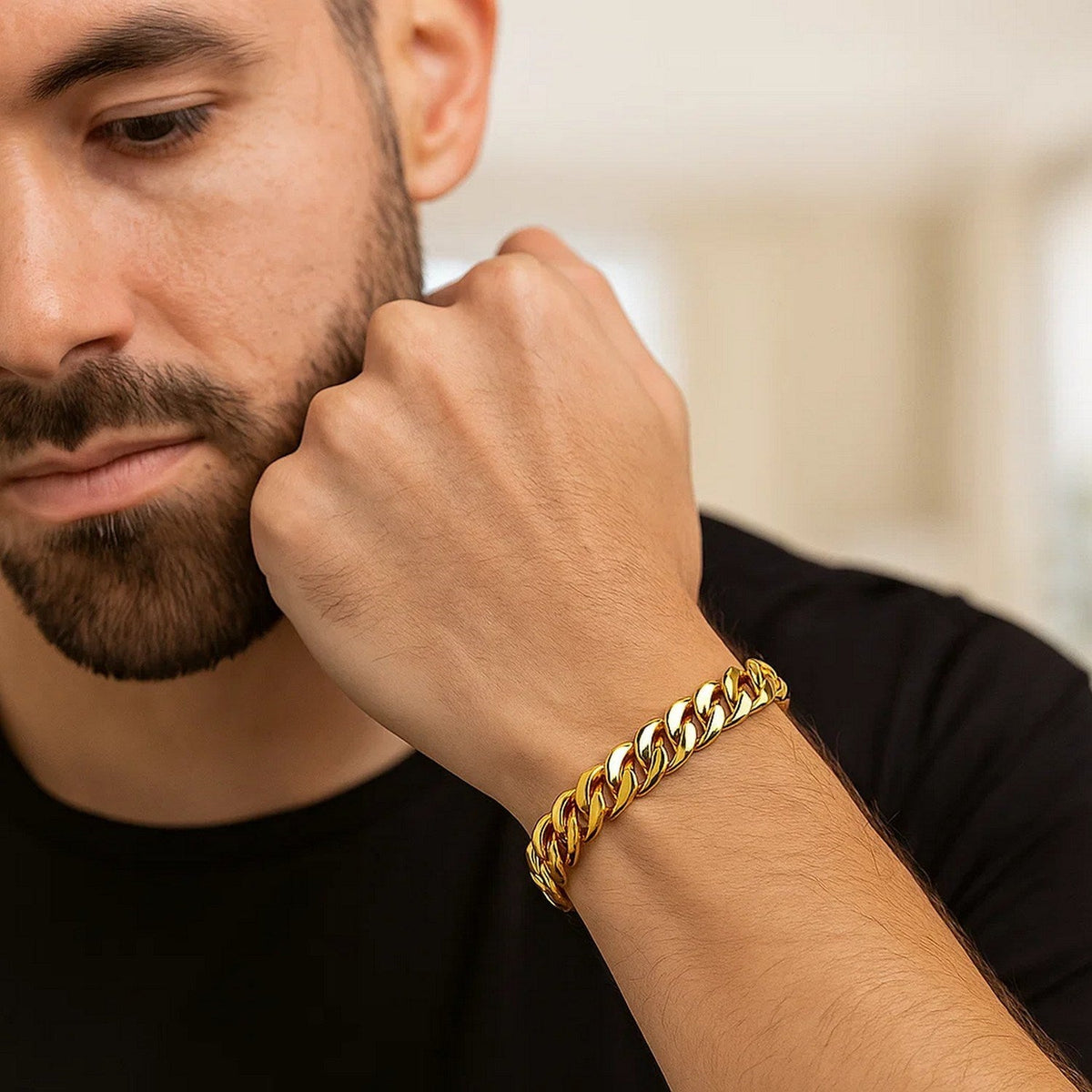 14k Yellow Gold Classic Miami Cuban Bracelet (10.10 mm) - LinkagejewelrydesignLinkagejewelrydesign