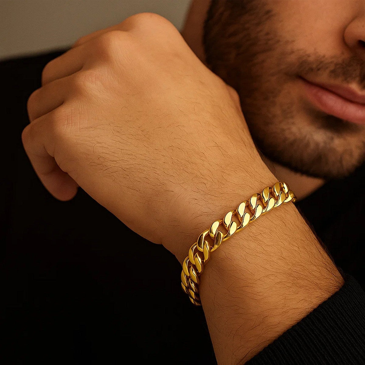 14k Yellow Gold Classic Miami Cuban Bracelet (10.10 mm) - LinkagejewelrydesignLinkagejewelrydesign