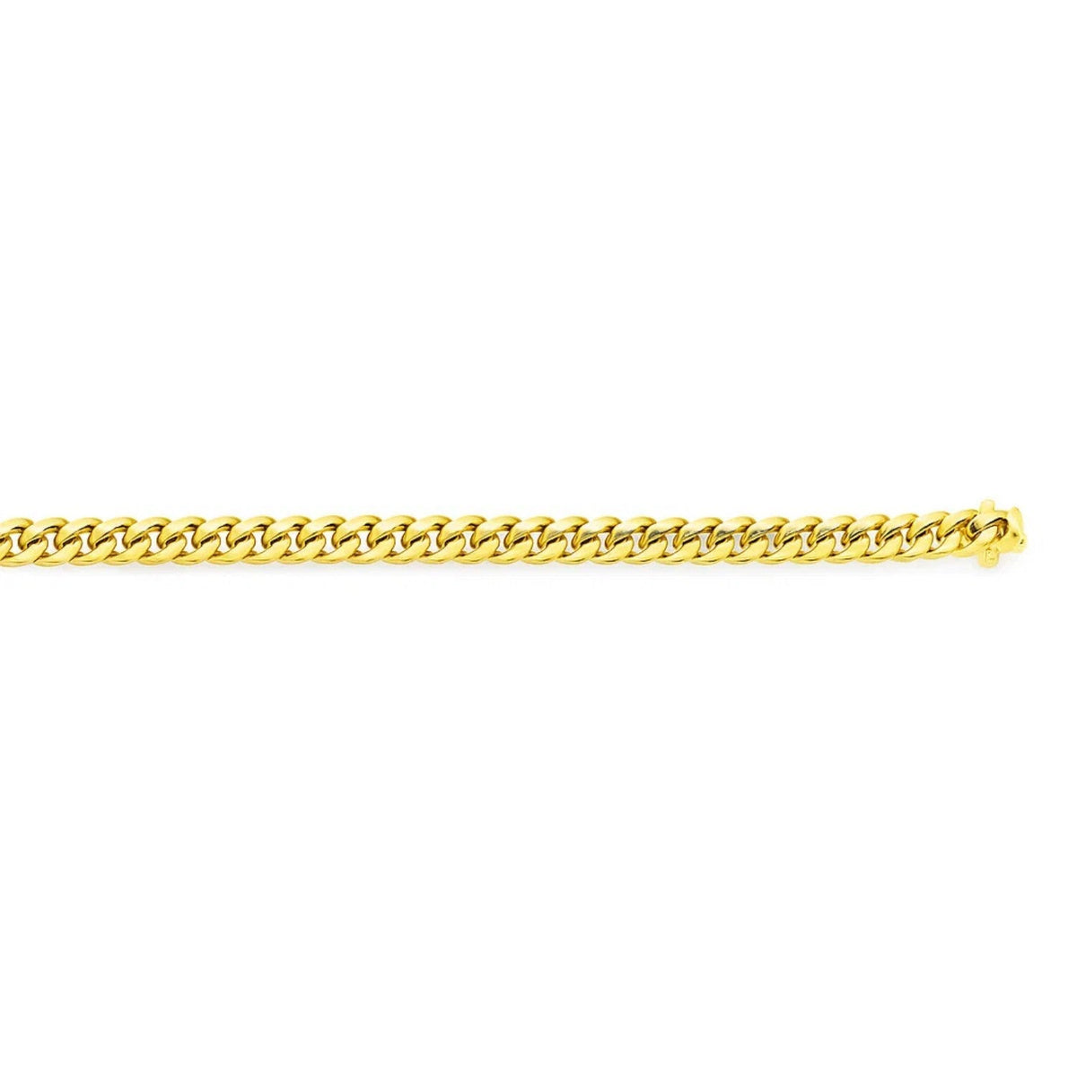 14k Yellow Gold Classic Miami Cuban Solid Bracelet (3.20 mm) - LinkagejewelrydesignLinkagejewelrydesign