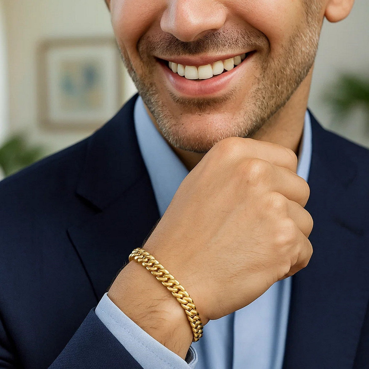 14k Yellow Gold Classic Miami Cuban Solid Bracelet (6.10 mm) - LinkagejewelrydesignLinkagejewelrydesign