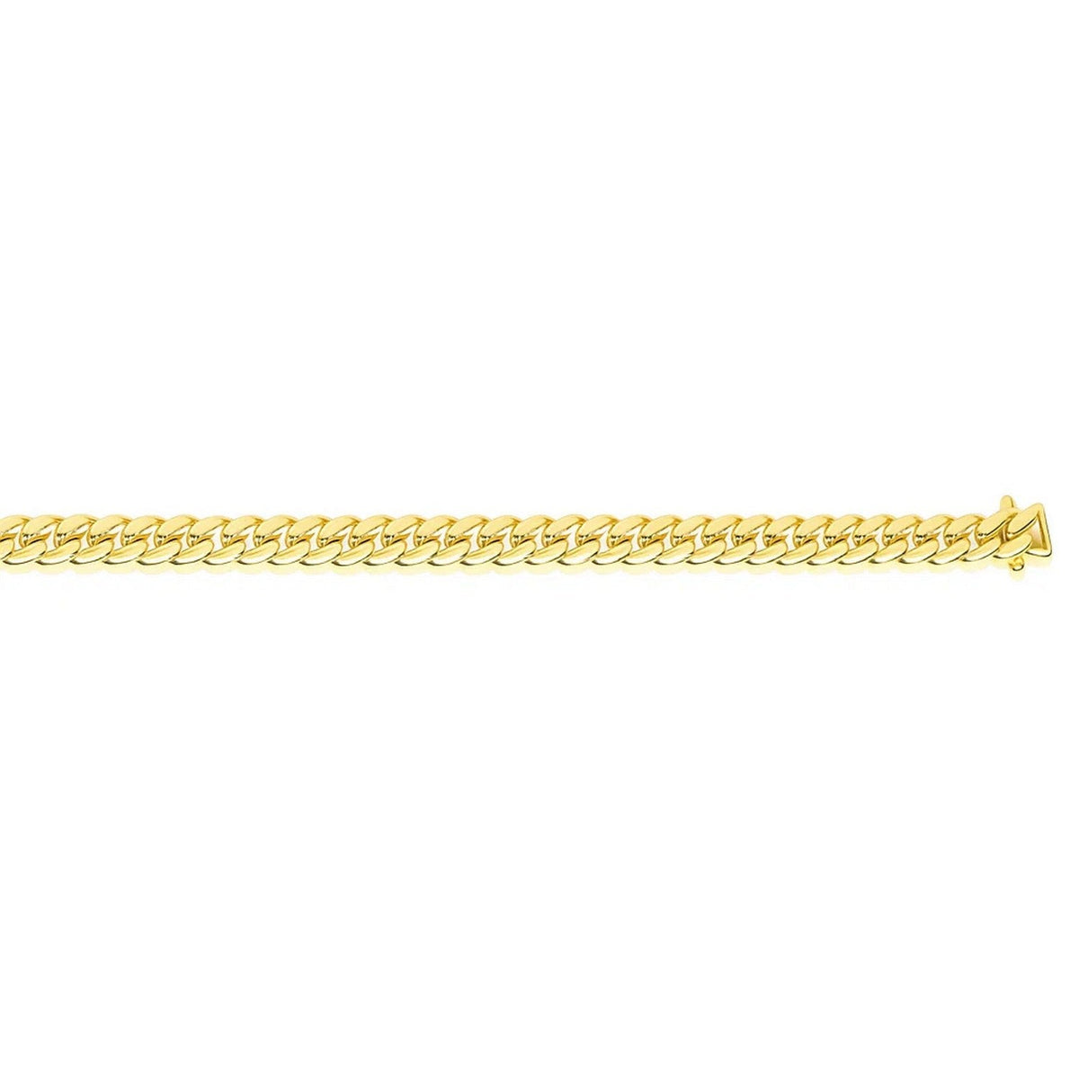 14k Yellow Gold Classic Miami Cuban Solid Bracelet (6.10 mm) - LinkagejewelrydesignLinkagejewelrydesign