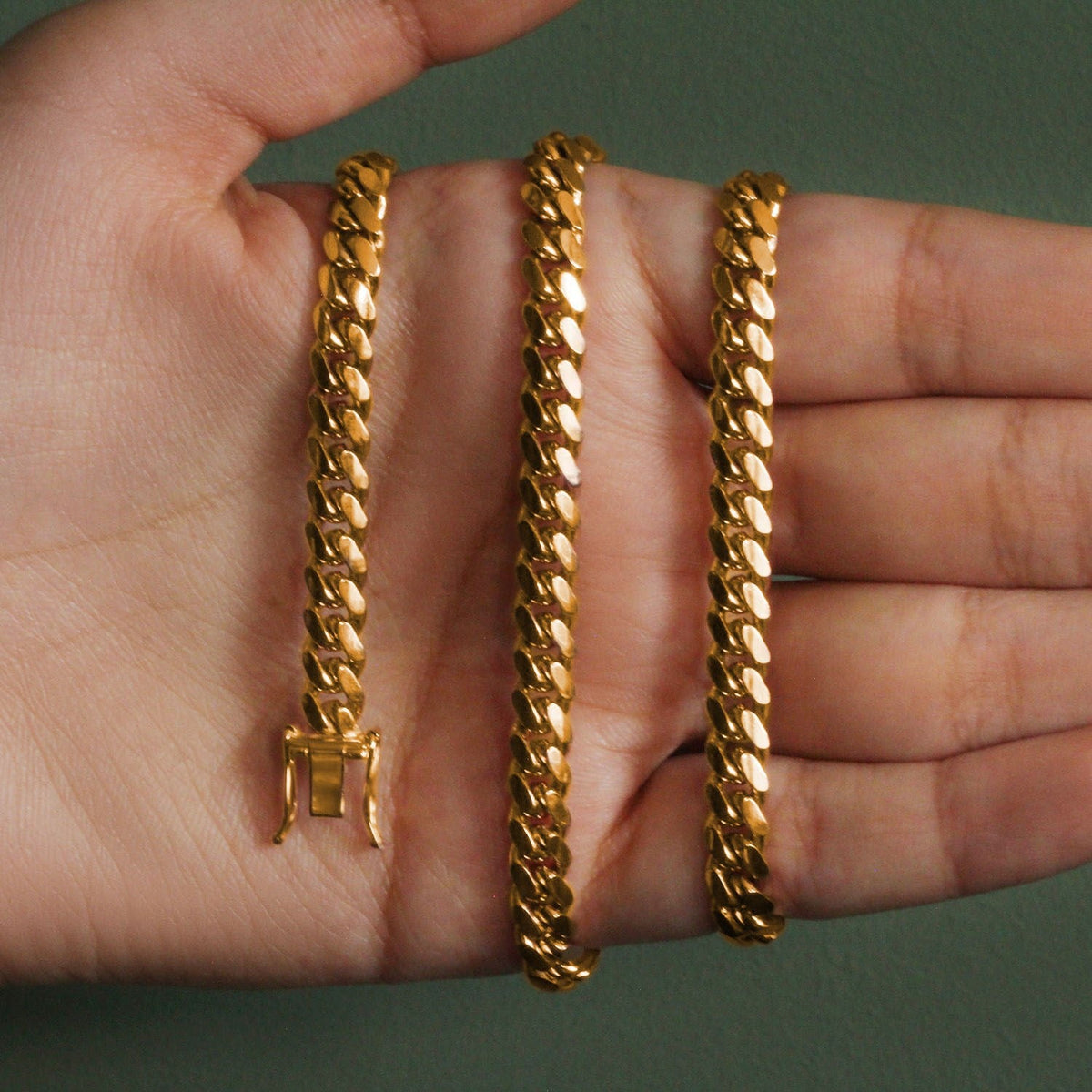 14k Yellow Gold Classic Miami Cuban Solid Chain (6.10 mm) - LinkagejewelrydesignLinkagejewelrydesign