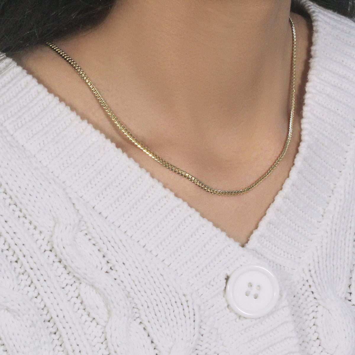 14k Yellow Gold Classic Solid Miami Cuban Chain (2.60 mm) - LinkagejewelrydesignLinkagejewelrydesign