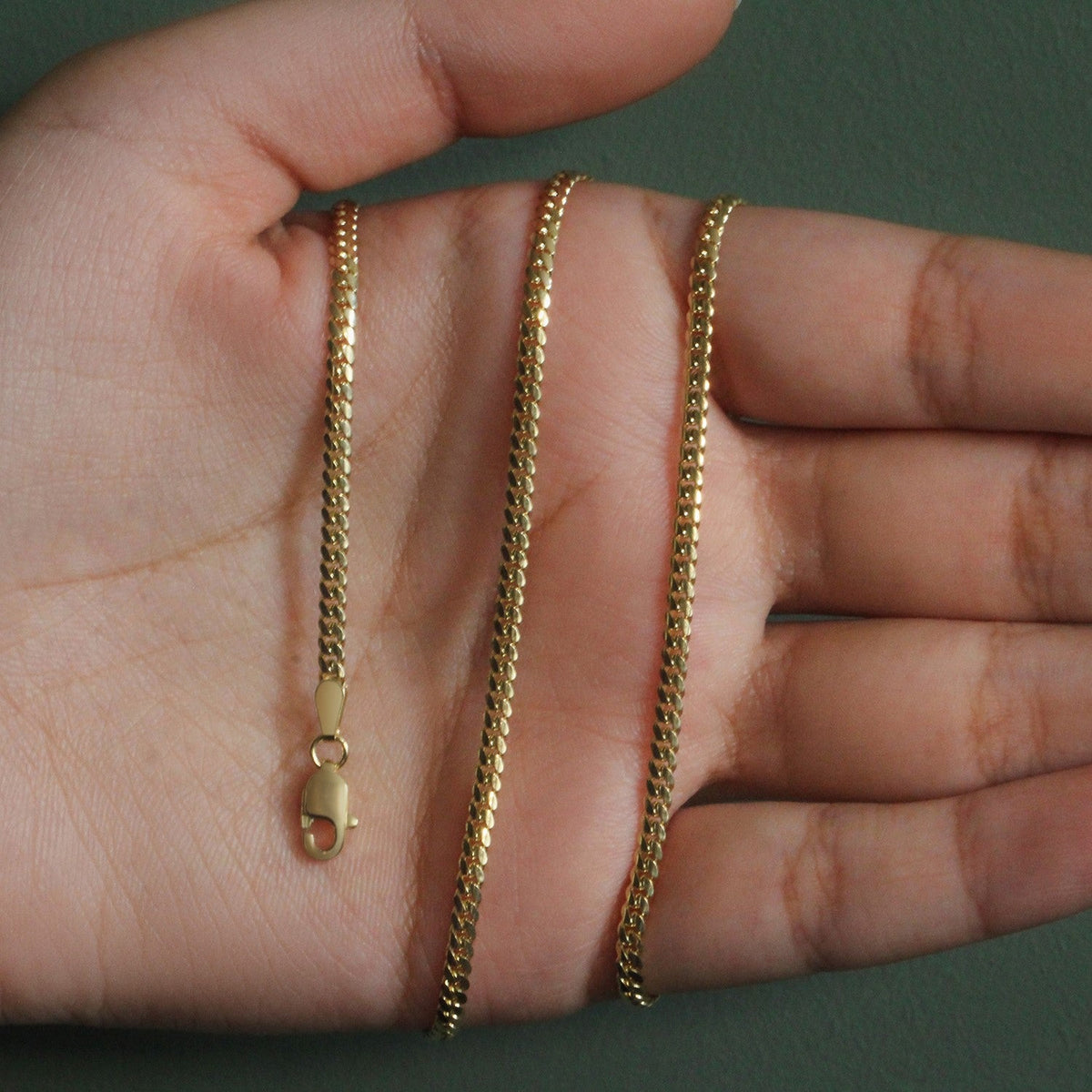 14k Yellow Gold Classic Solid Miami Cuban Chain (2.60 mm) - LinkagejewelrydesignLinkagejewelrydesign