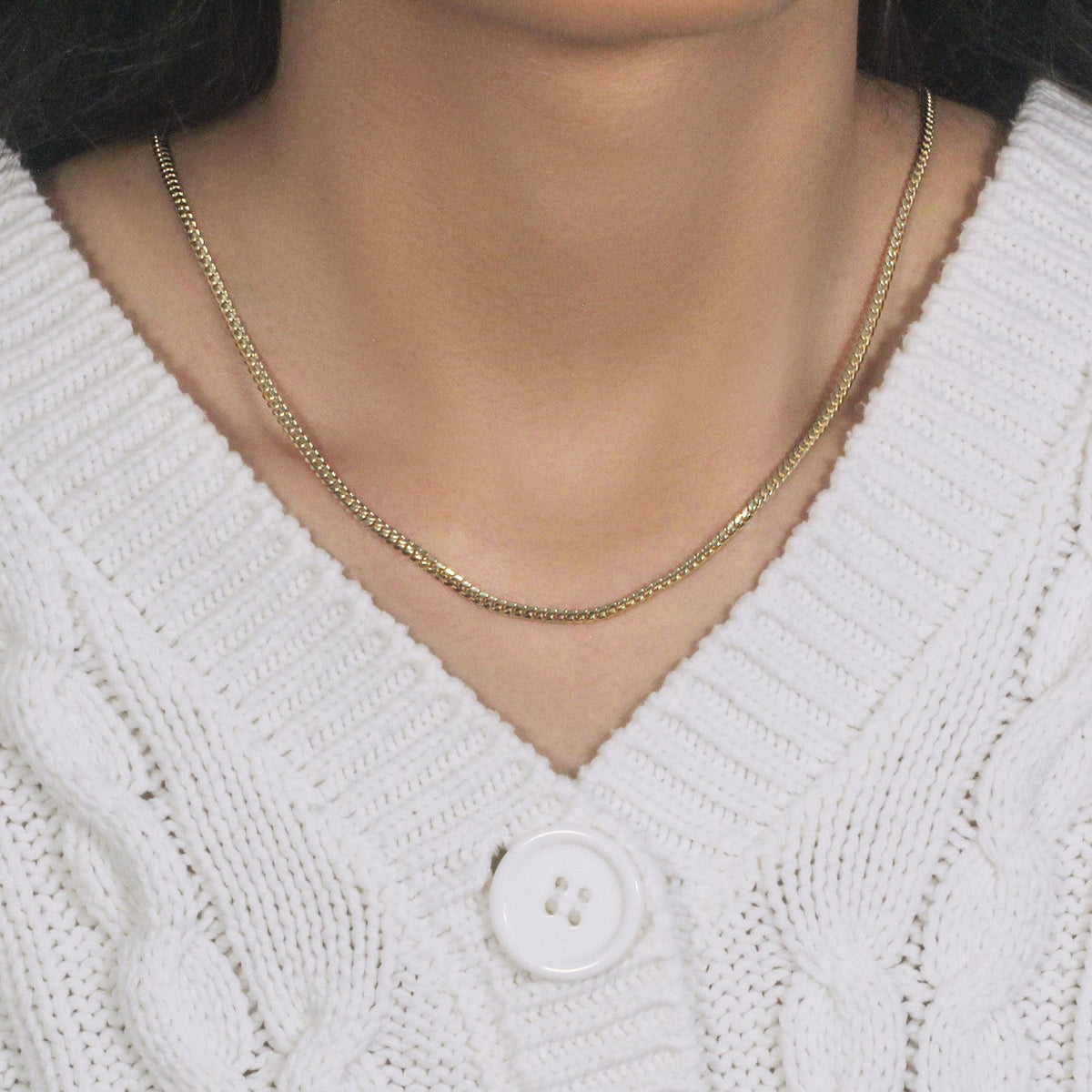 14k Yellow Gold Classic Solid Miami Cuban Chain (2.60 mm) - LinkagejewelrydesignLinkagejewelrydesign