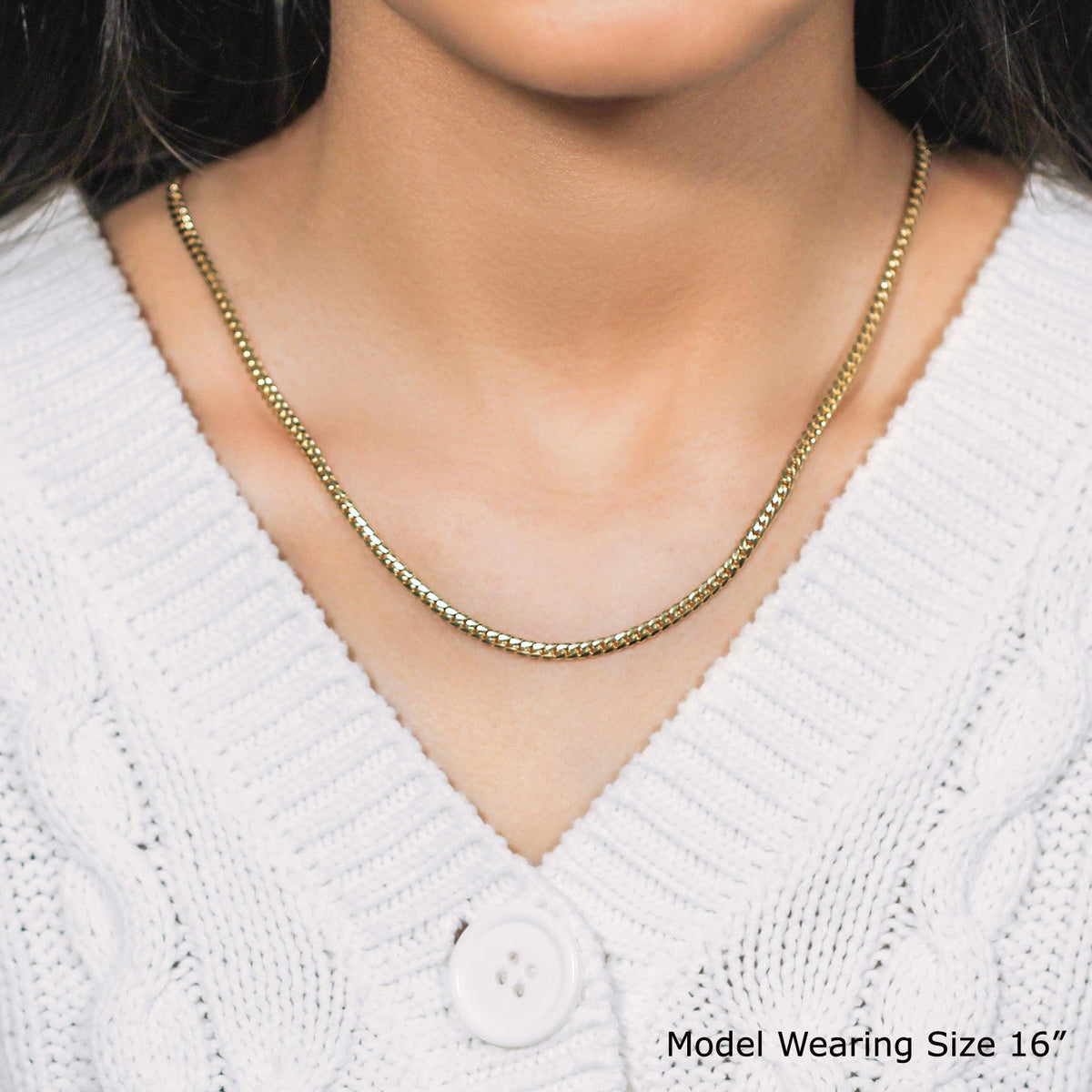 14k Yellow Gold Classic Solid Miami Cuban Chain (3.20 mm) - LinkagejewelrydesignLinkagejewelrydesign