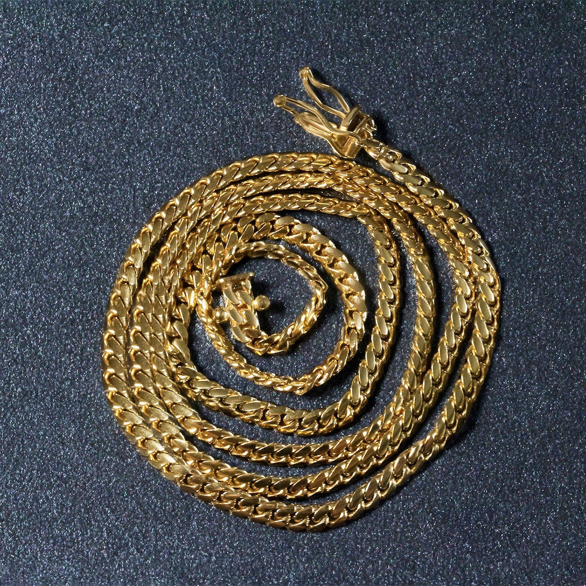 14k Yellow Gold Classic Solid Miami Cuban Chain (3.20 mm) - LinkagejewelrydesignLinkagejewelrydesign
