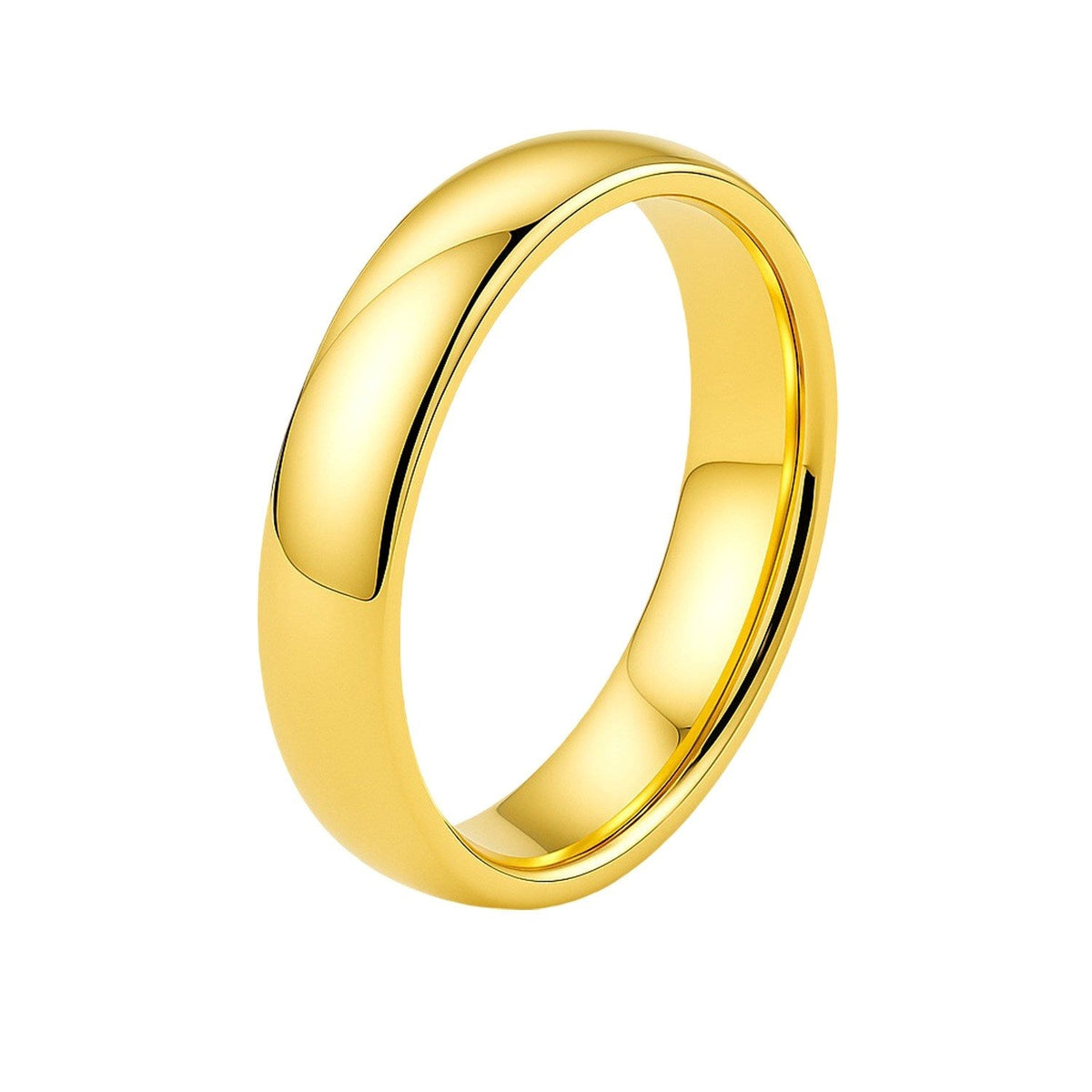 14k Yellow Gold Comfort Fit Wedding Band(4.00 mm) - LinkagejewelrydesignLinkagejewelrydesign
