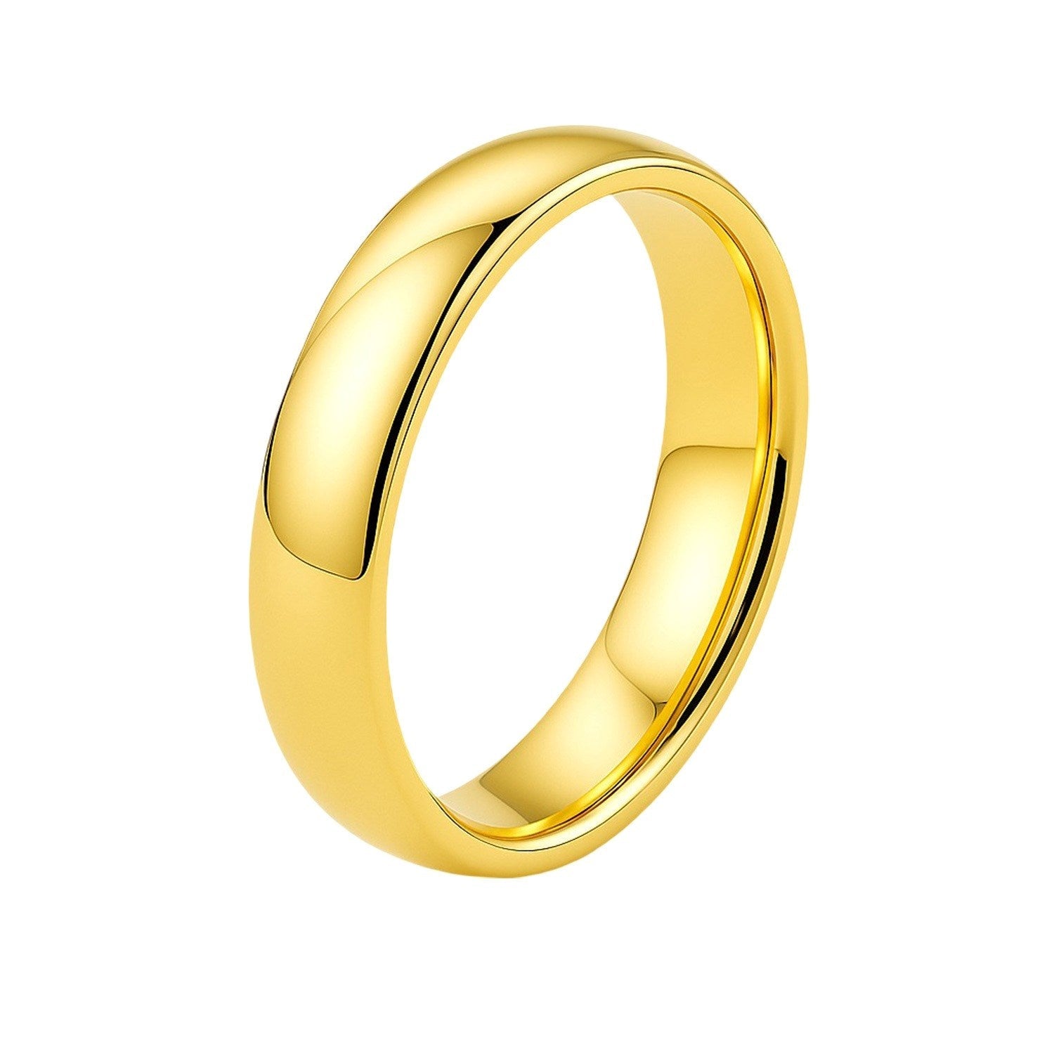 14k Yellow Gold Comfort Fit Wedding Band(4.00 mm) - LinkagejewelrydesignLinkagejewelrydesign