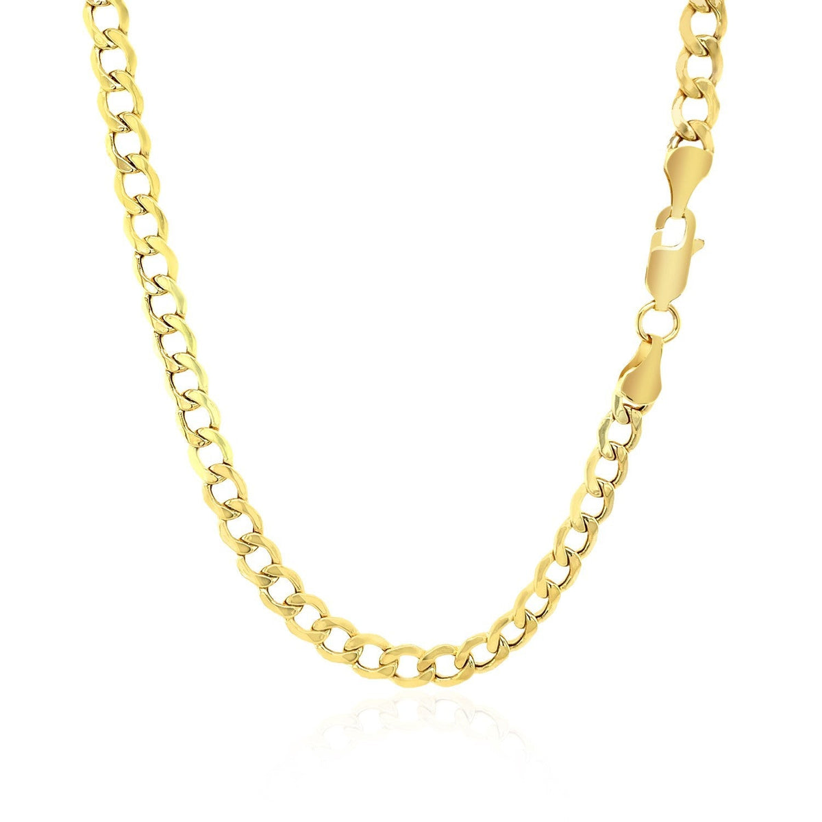 14k Yellow Gold Curb Chain (4.40 mm) - LinkagejewelrydesignLinkagejewelrydesign