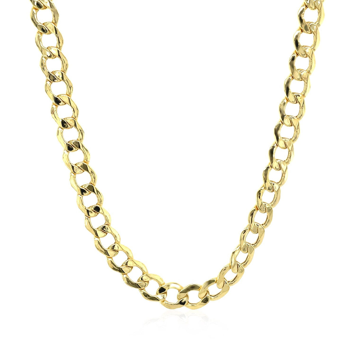 14k Yellow Gold Curb Chain (5.30 mm) - LinkagejewelrydesignLinkagejewelrydesign