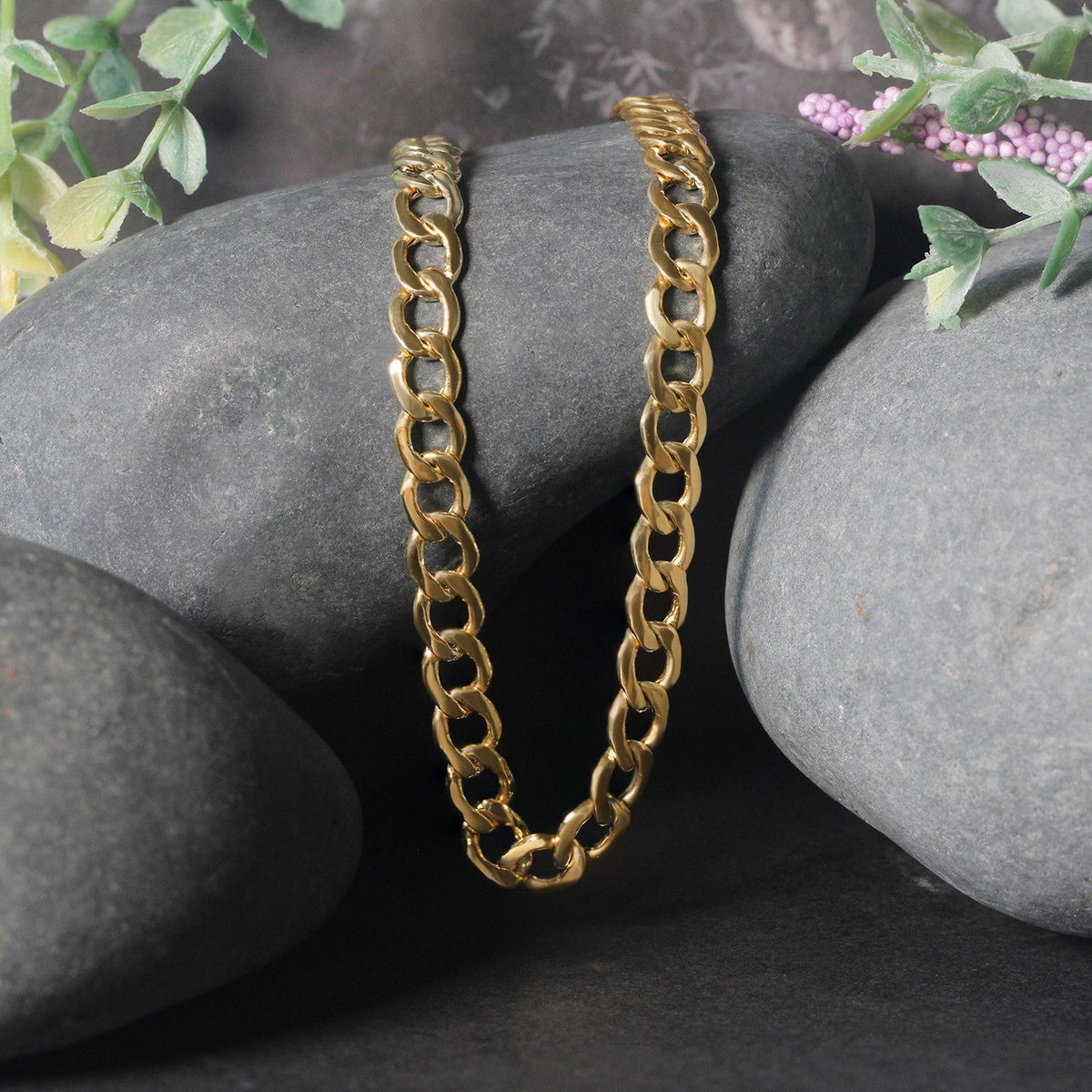 14k Yellow Gold Curb Chain (6.20 mm) - LinkagejewelrydesignLinkagejewelrydesign