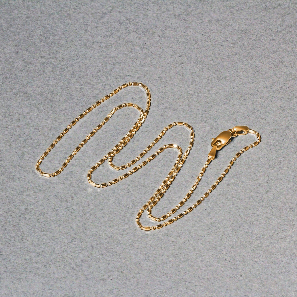 14k Yellow Gold Diamond - Cut Bead Chain (0.90 mm) - LinkagejewelrydesignLinkagejewelrydesign