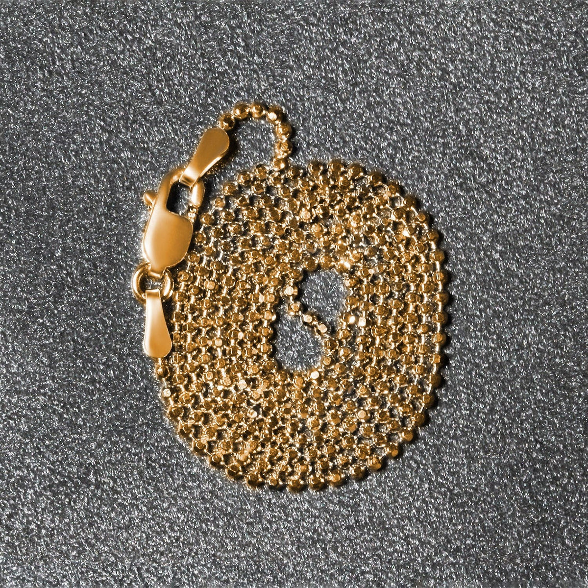 14k Yellow Gold Diamond - Cut Bead Chain 1.2mm - LinkagejewelrydesignLinkagejewelrydesign