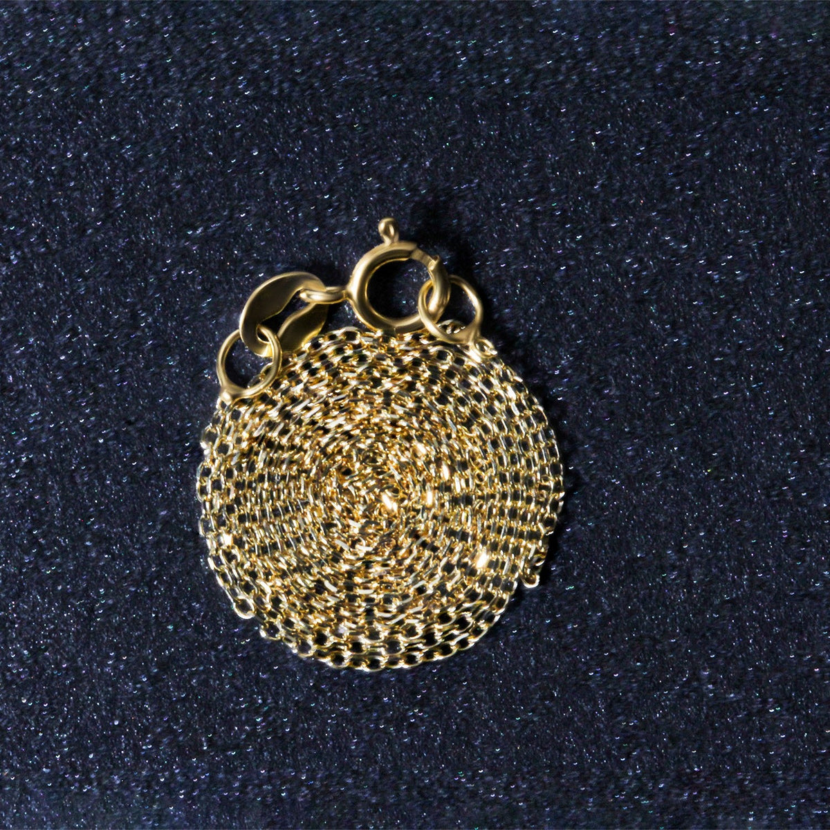 14k Yellow Gold Diamond Cut Cable Link Chain (0.87 mm) - LinkagejewelrydesignLinkagejewelrydesign