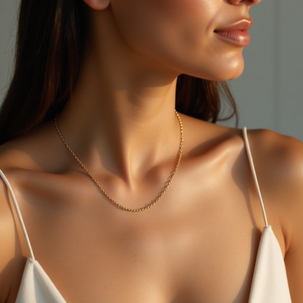 14k Yellow Gold Diamond Cut Cable Link Chain 1.1mm - LinkagejewelrydesignLinkagejewelrydesign