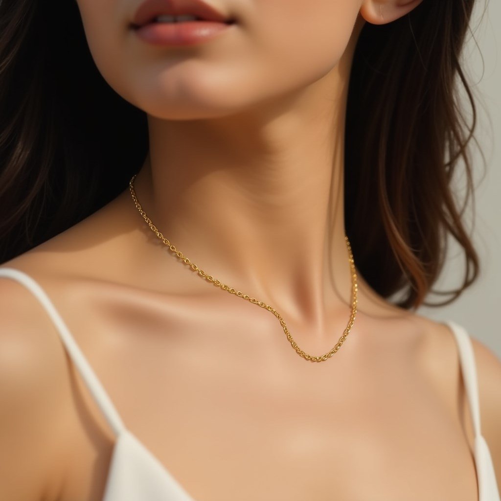 14k Yellow Gold Diamond Cut Cable Link Chain 1.4mm - LinkagejewelrydesignLinkagejewelrydesign