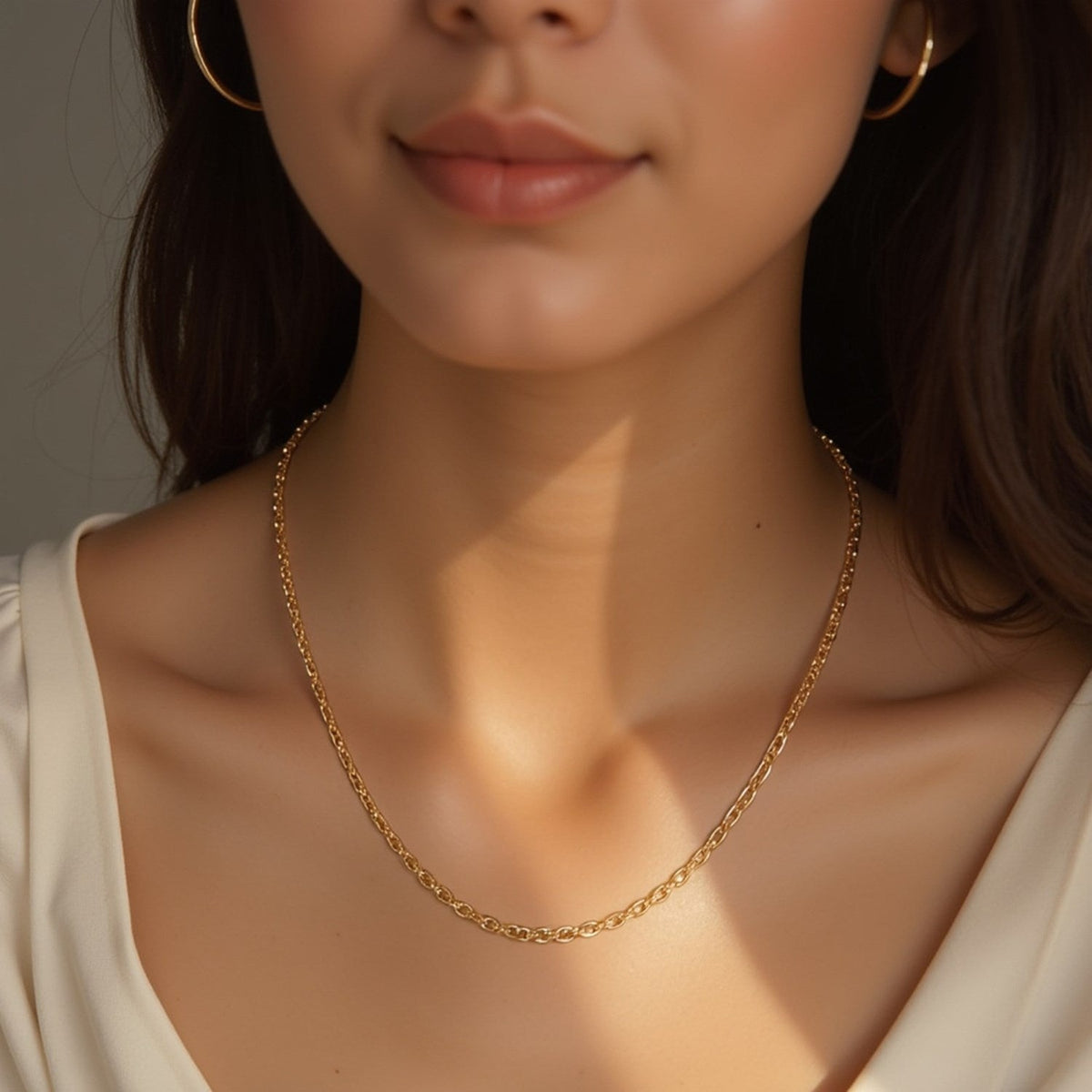 14k Yellow Gold Diamond Cut Cable Link Chain (1.90 mm) - LinkagejewelrydesignLinkagejewelrydesign