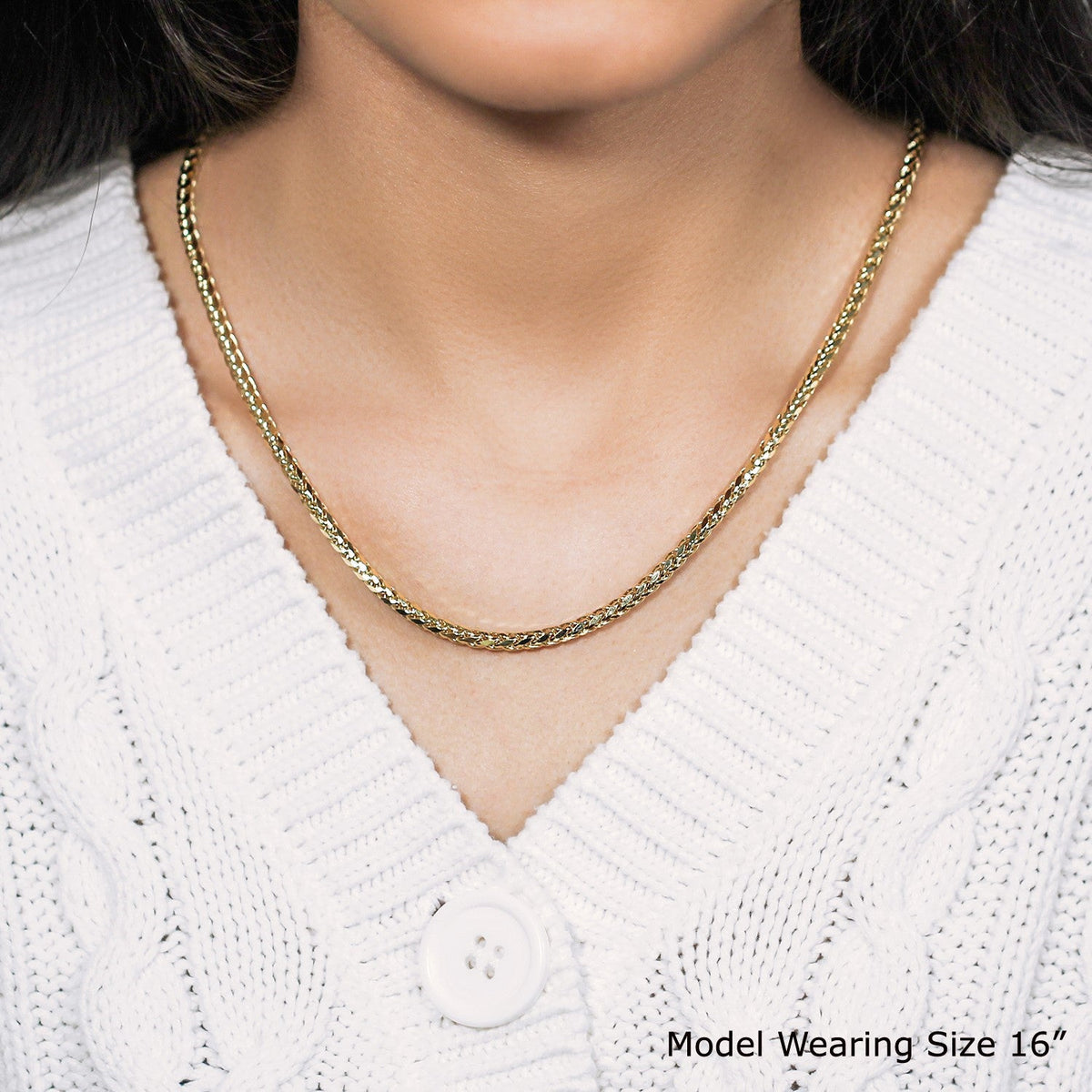 14k Yellow Gold Diamond Cut Round Franco Chain (3.20 mm) - LinkagejewelrydesignLinkagejewelrydesign