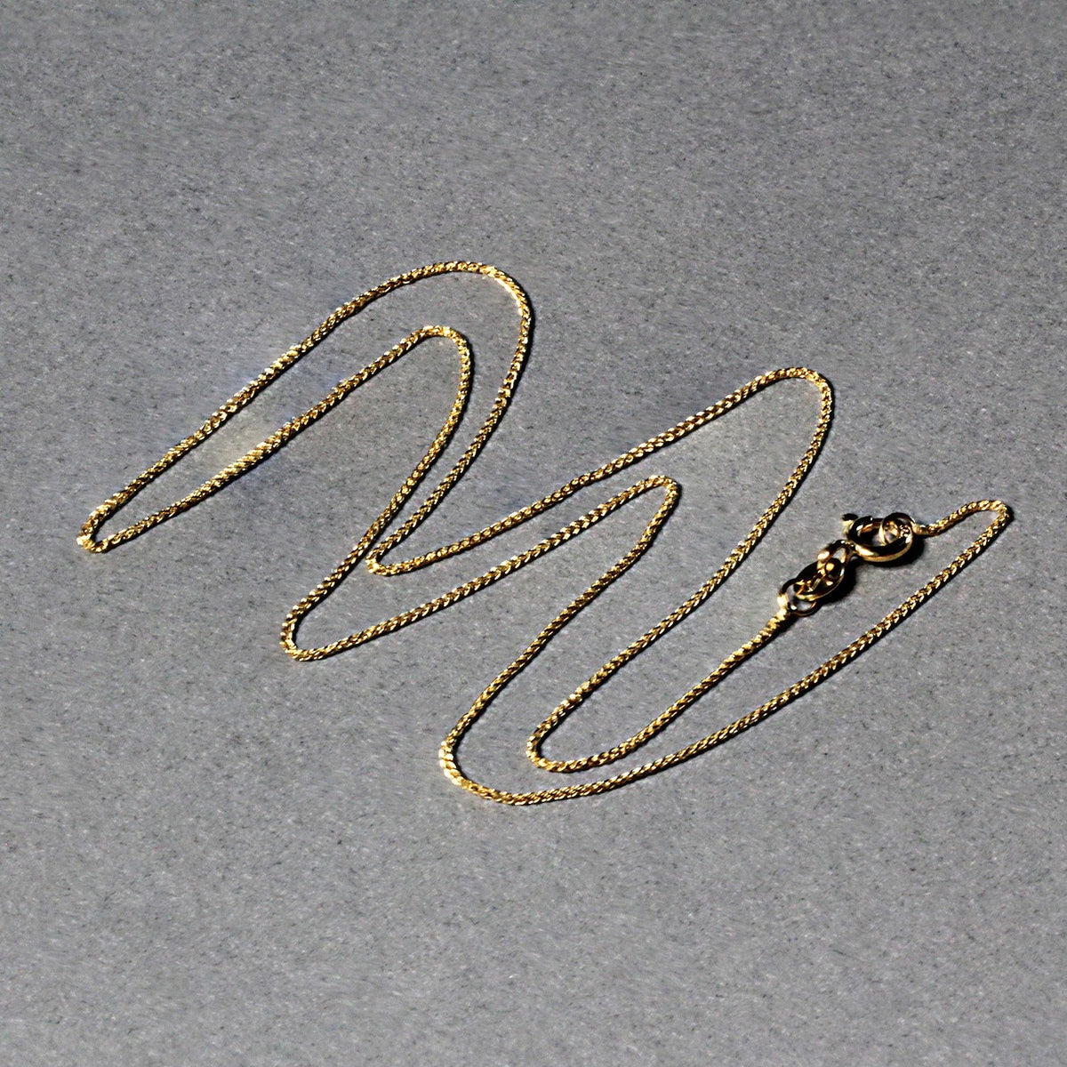 14k Yellow Gold Diamond Cut Round Wheat Chain 0.6mm - LinkagejewelrydesignLinkagejewelrydesign