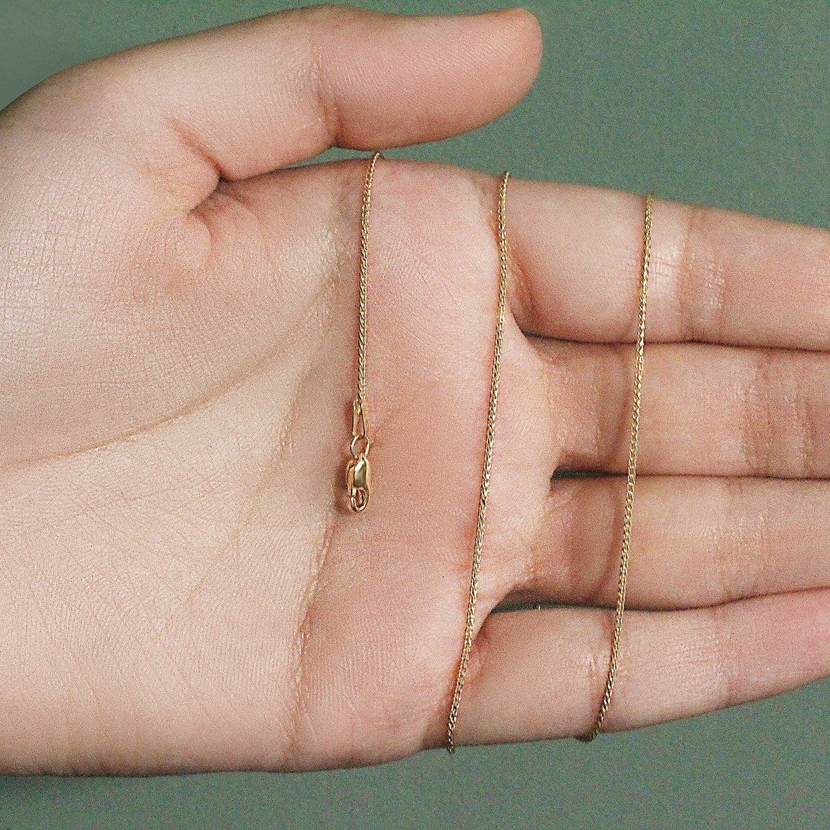 14k Yellow Gold Diamond Cut Round Wheat Chain 1.0mm - LinkagejewelrydesignLinkagejewelrydesign