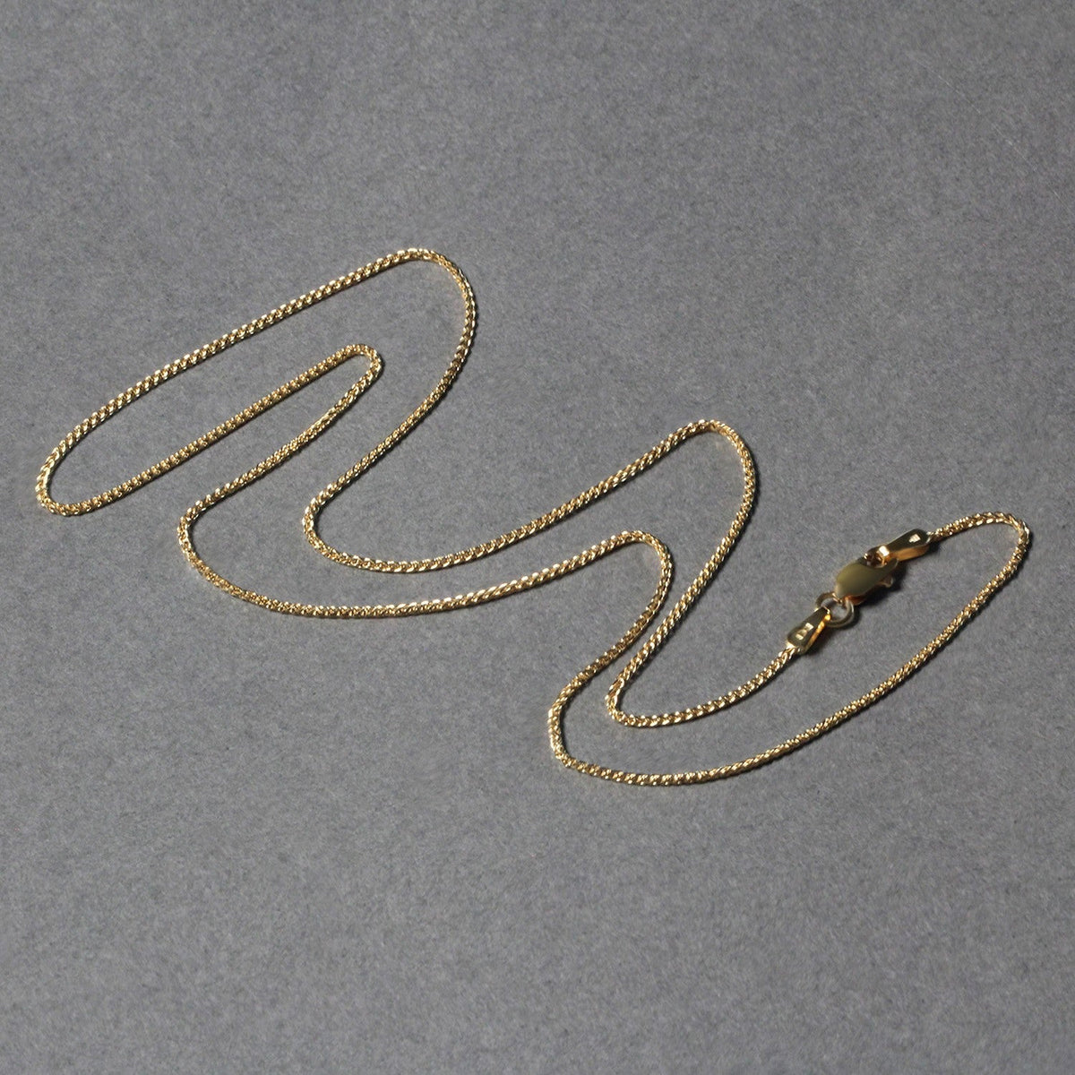 14k Yellow Gold Diamond Cut Round Wheat Chain 1.0mm - LinkagejewelrydesignLinkagejewelrydesign