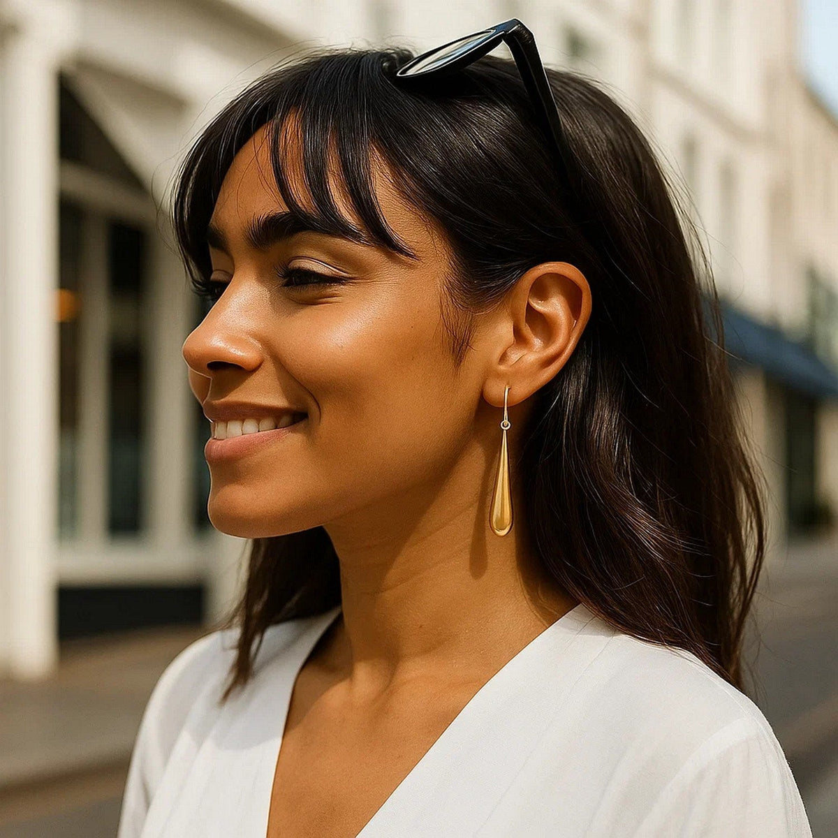 14k Yellow Gold Dramatic Drop Earrings - LinkagejewelrydesignLinkagejewelrydesign