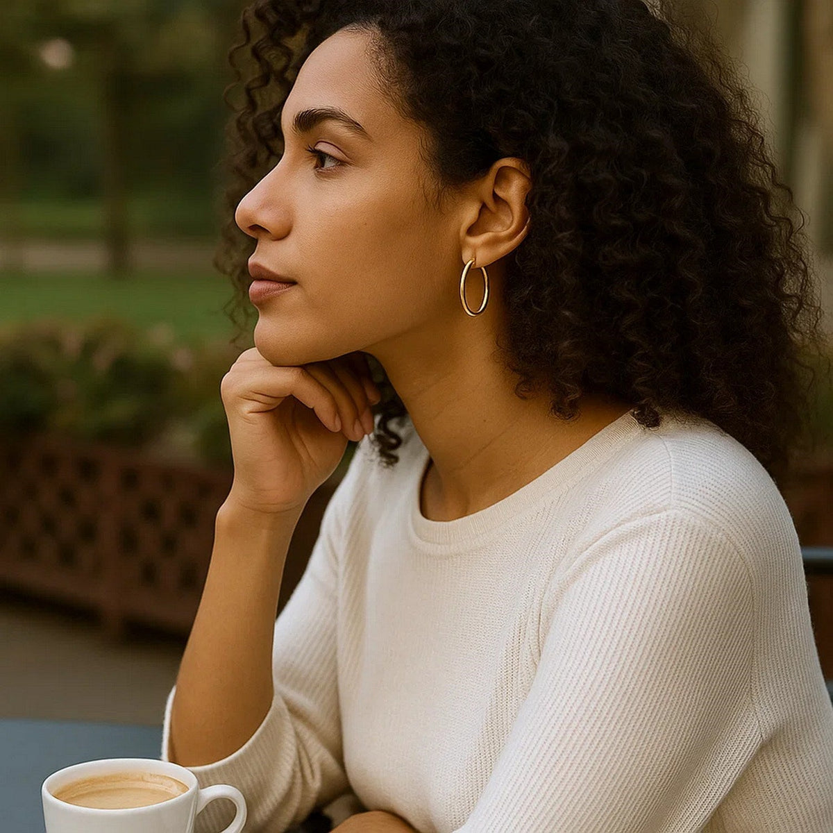 14k Yellow Gold Endless Oval Hoop Earrings(2x25mm) - LinkagejewelrydesignLinkagejewelrydesign