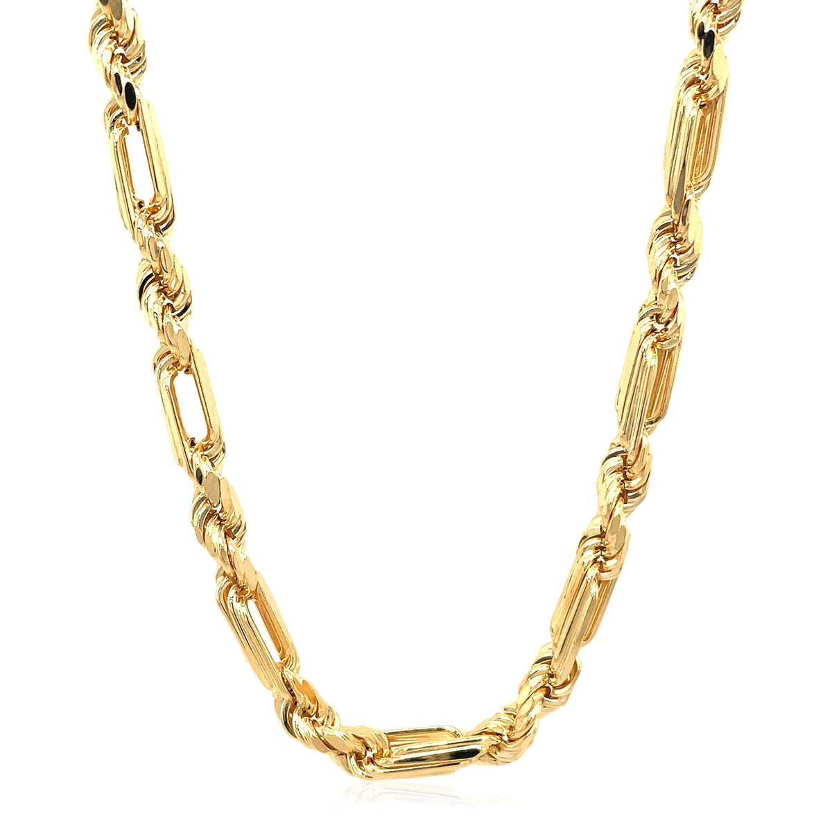 14k Yellow Gold Figaro Chain Necklace - LinkagejewelrydesignLinkagejewelrydesign