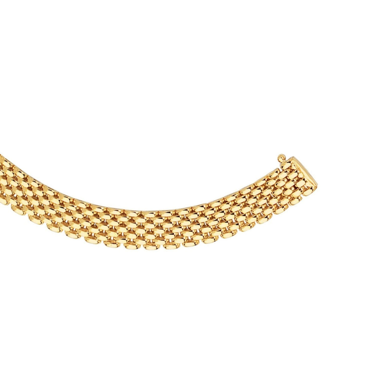 14k Yellow Gold Flexible Panther 9.0mm Line Bracelet - LinkagejewelrydesignLinkagejewelrydesign