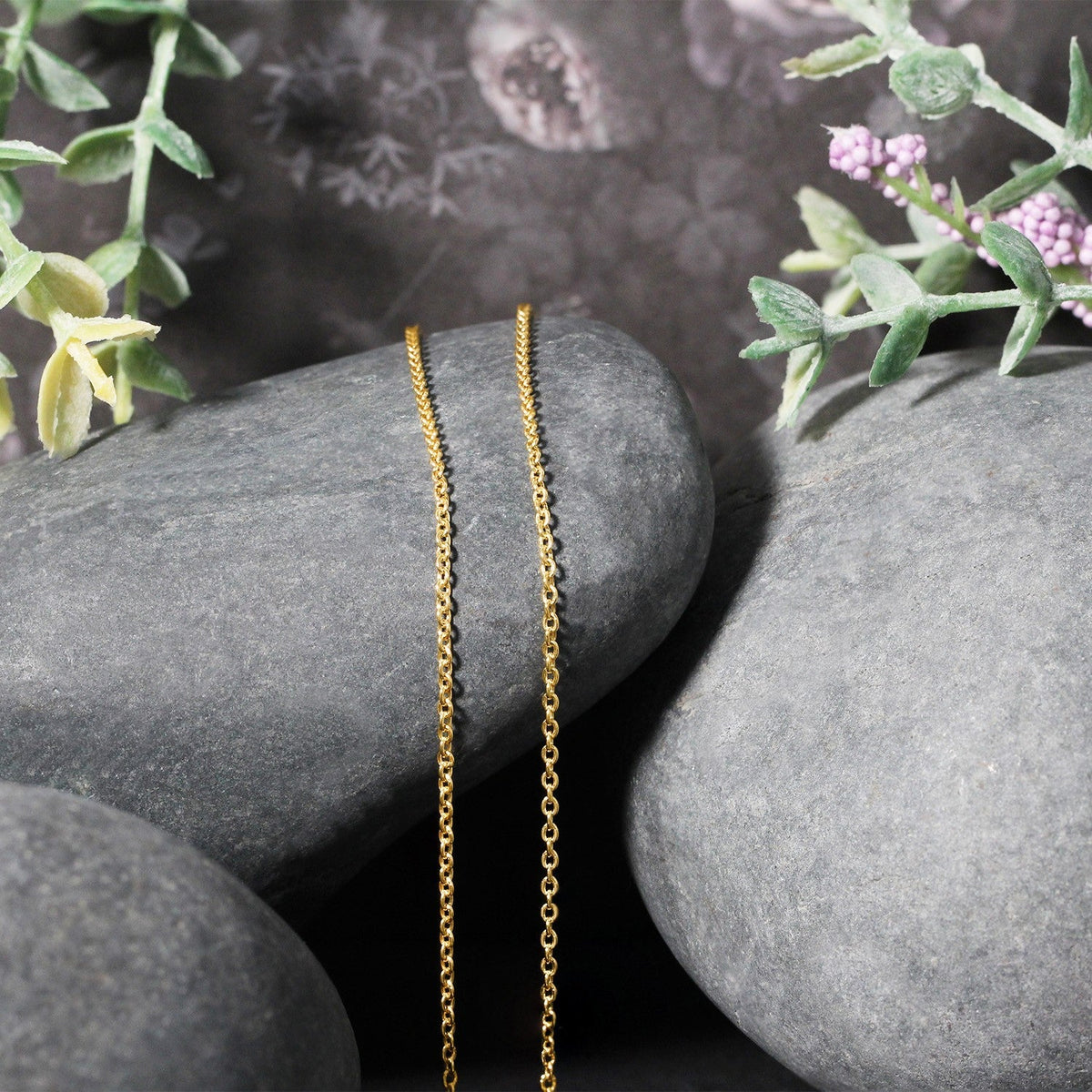 14k Yellow Gold Forsantina Lite Cable Link Chain (1.50 mm) - LinkagejewelrydesignLinkagejewelrydesign