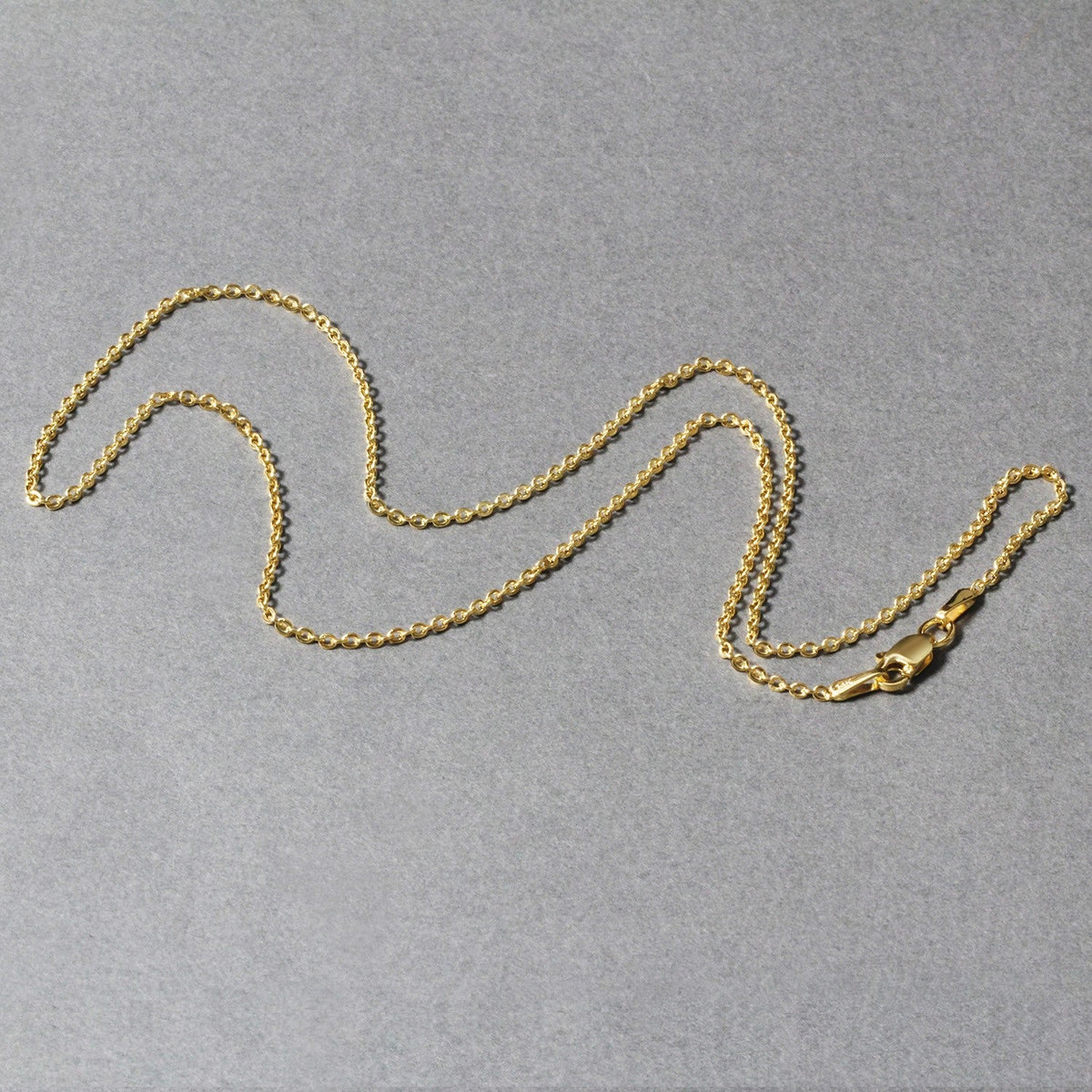 14k Yellow Gold Forsantina Lite Cable Link Chain (1.50 mm) - LinkagejewelrydesignLinkagejewelrydesign
