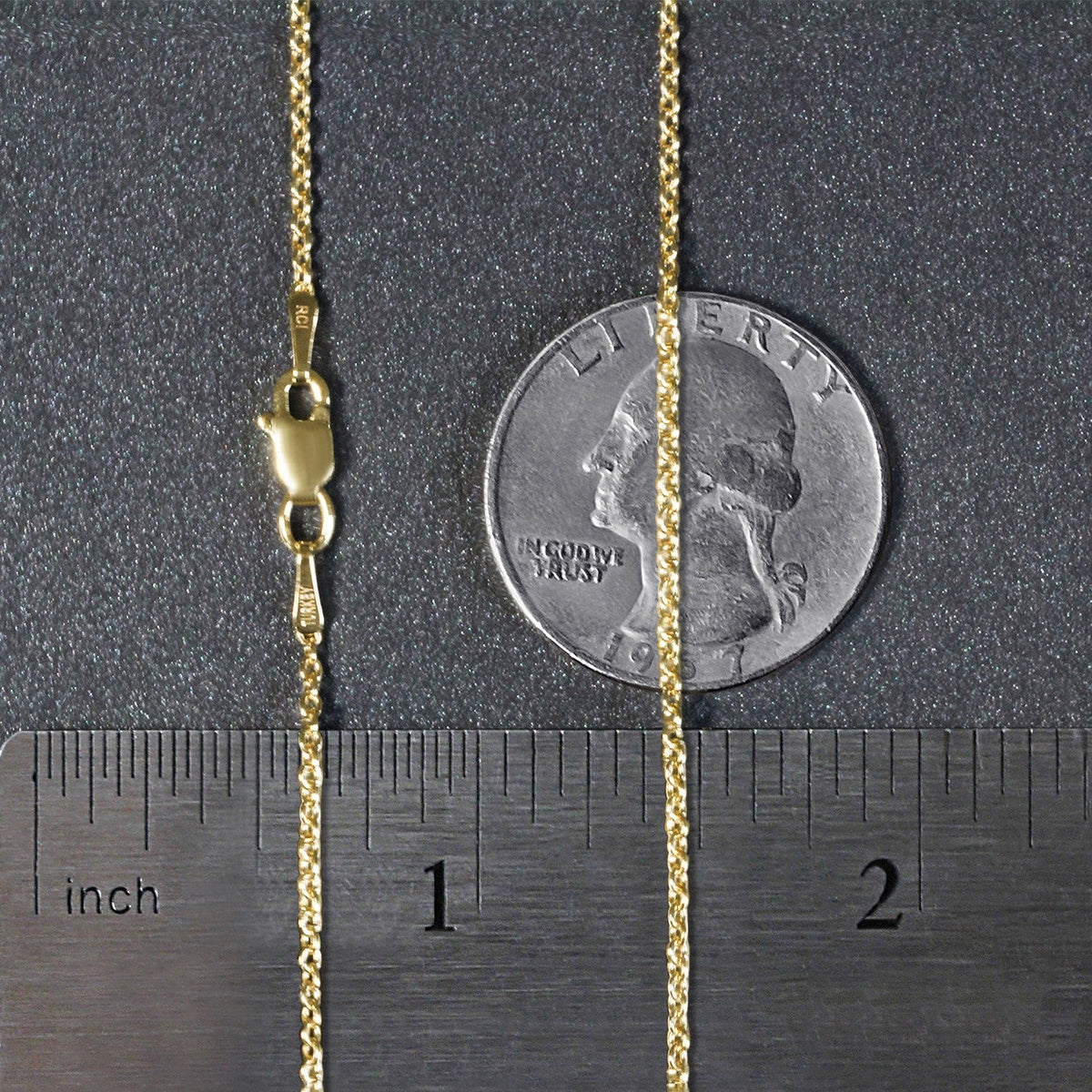 14k Yellow Gold Forsantina Lite Cable Link Chain (1.50 mm) - LinkagejewelrydesignLinkagejewelrydesign
