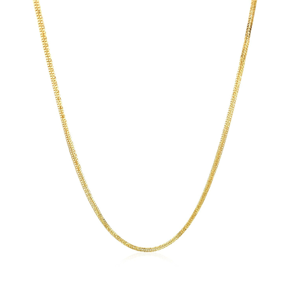 14k Yellow Gold Foxtail Chain (1.00 mm) - LinkagejewelrydesignLinkagejewelrydesign