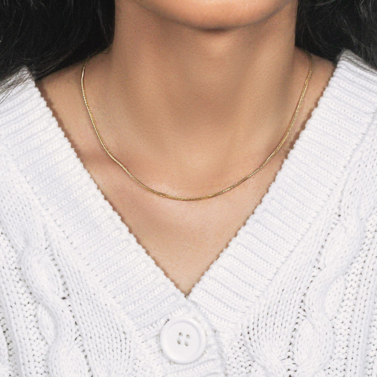 14k Yellow Gold Foxtail Chain (1.00 mm) - LinkagejewelrydesignLinkagejewelrydesign