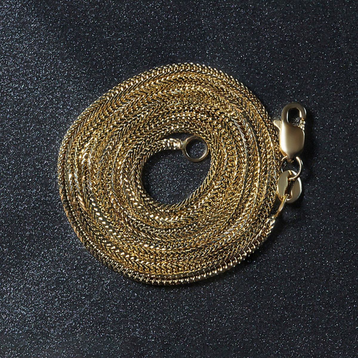 14k Yellow Gold Foxtail Chain (1.00 mm) - LinkagejewelrydesignLinkagejewelrydesign