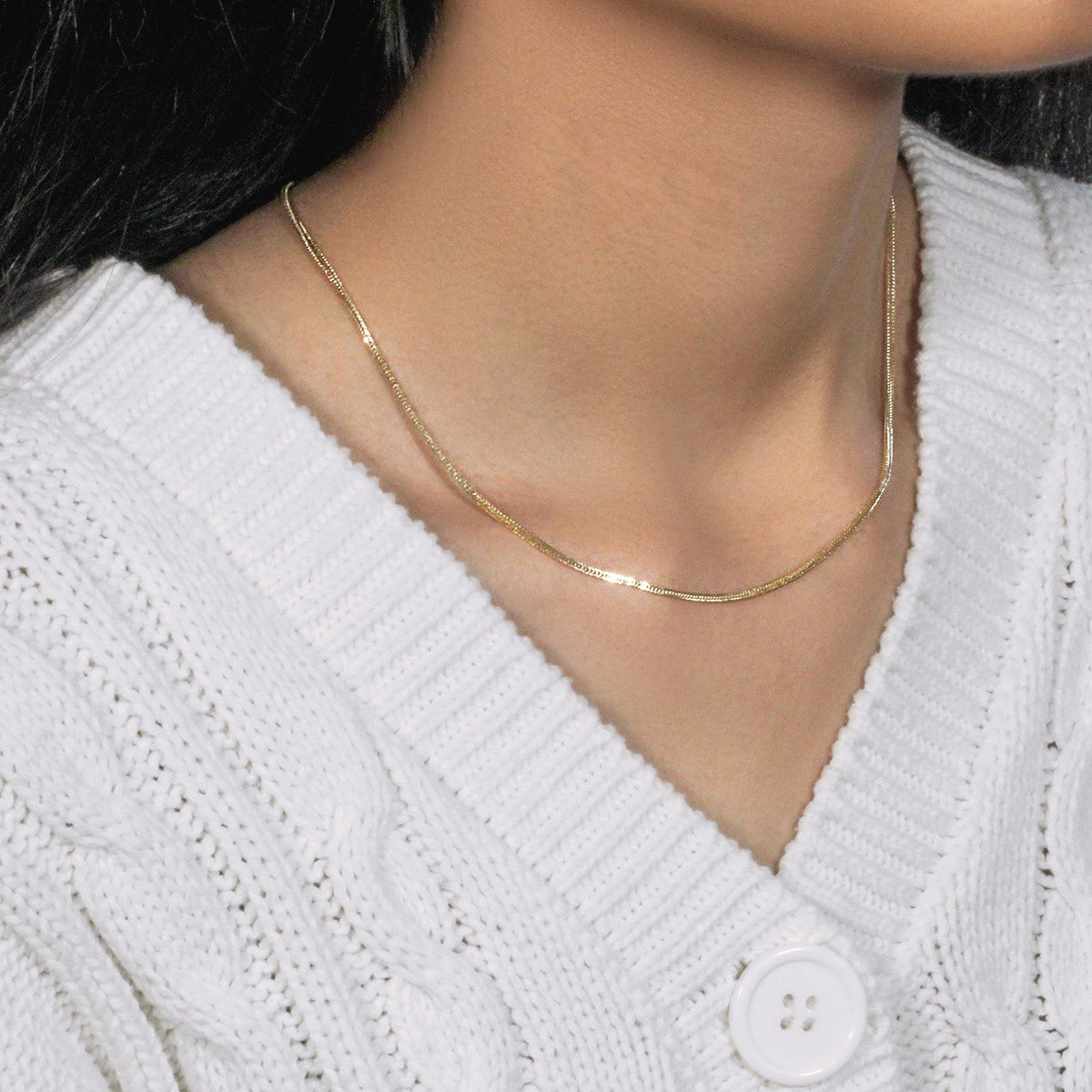 14k Yellow Gold Foxtail Chain (1.00 mm) - LinkagejewelrydesignLinkagejewelrydesign