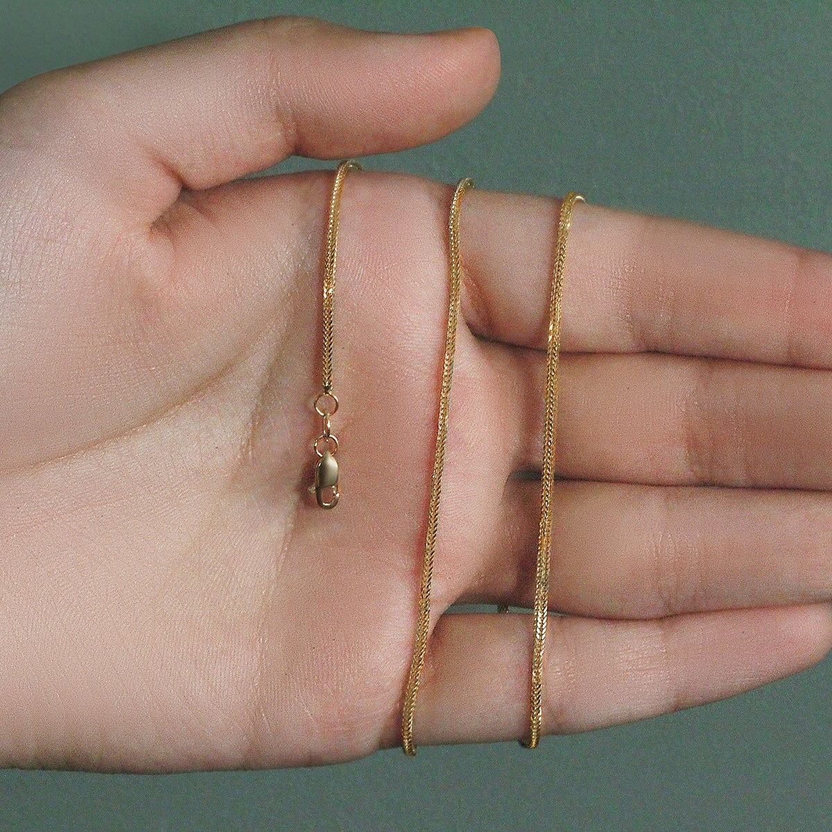 14k Yellow Gold Foxtail Chain (1.00 mm) - LinkagejewelrydesignLinkagejewelrydesign