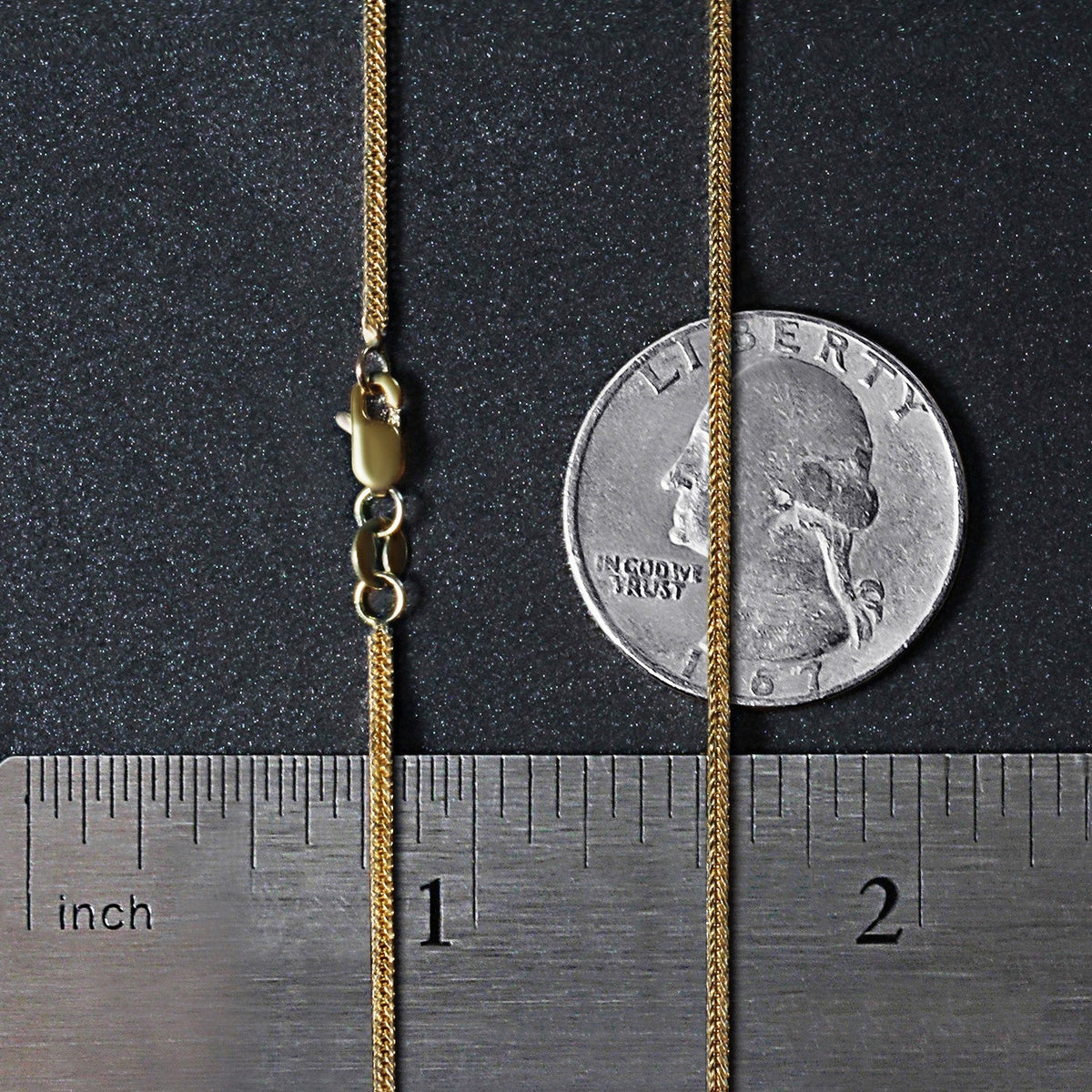 14k Yellow Gold Foxtail Chain (1.00 mm) - LinkagejewelrydesignLinkagejewelrydesign