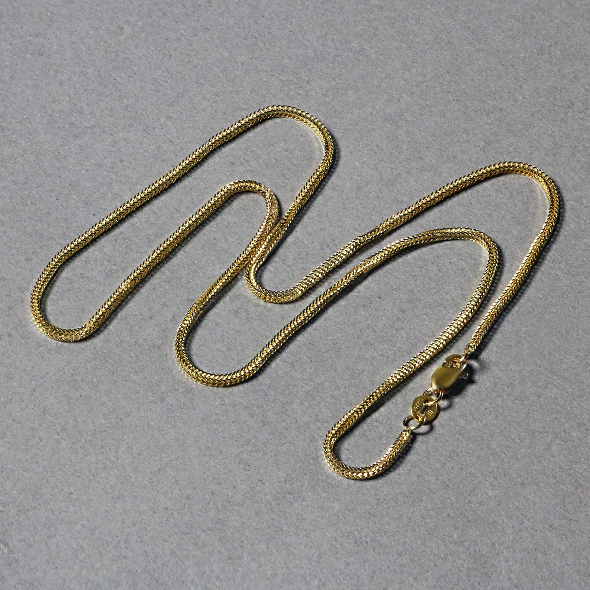 14k Yellow Gold Foxtail Chain (1.00 mm) - LinkagejewelrydesignLinkagejewelrydesign