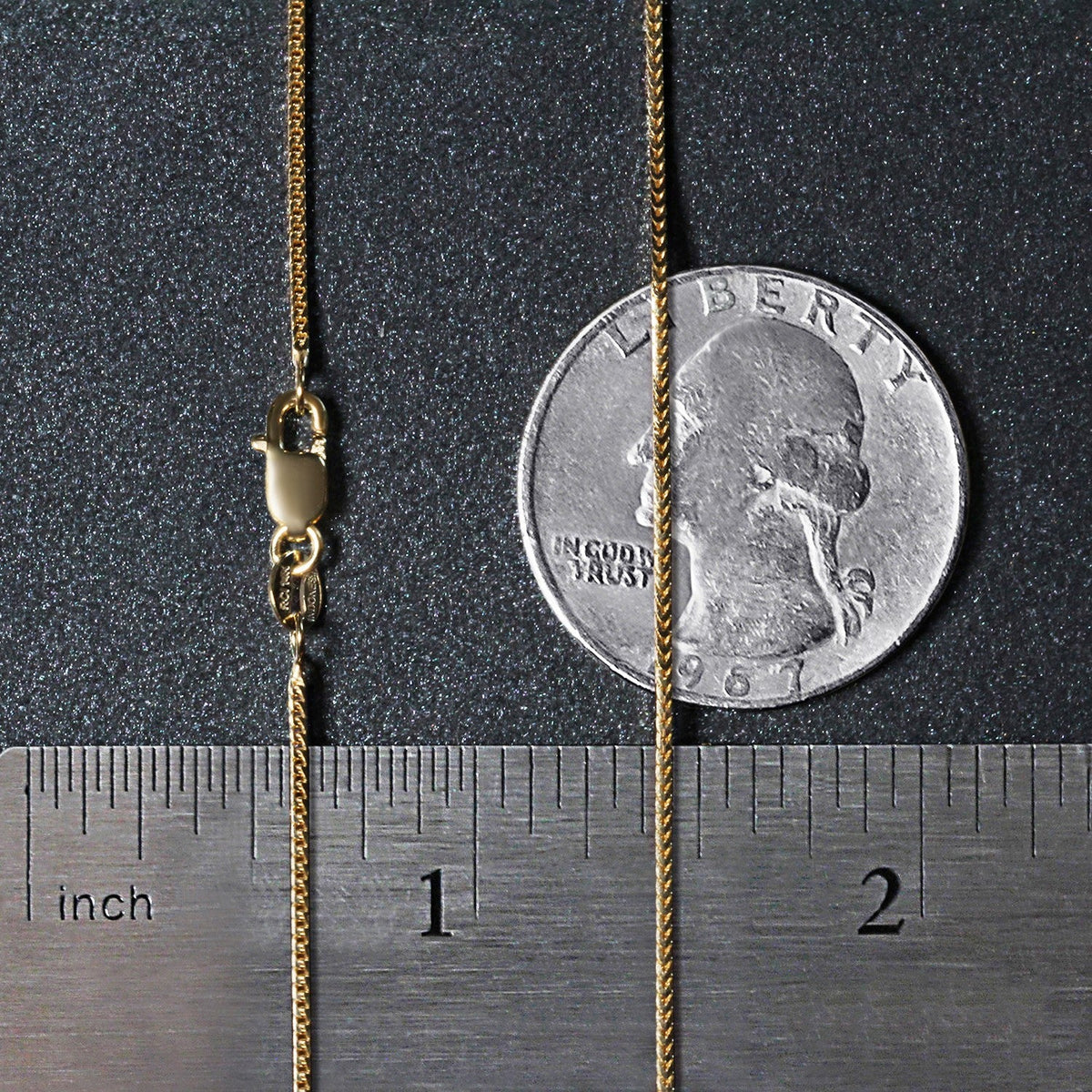 14k Yellow Gold Franco Chain 0.9mm - LinkagejewelrydesignLinkagejewelrydesign